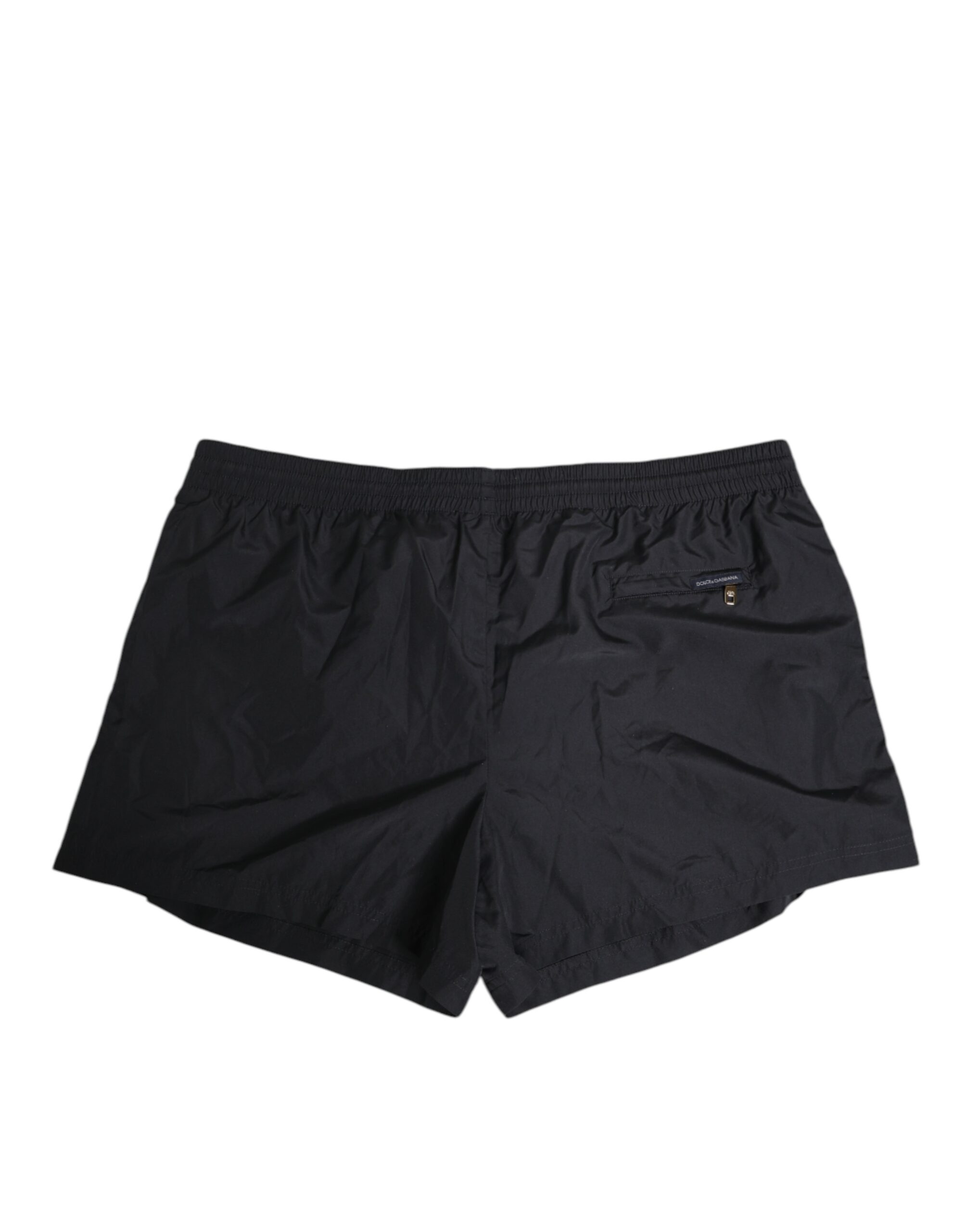 Dolce & Gabbana Black Nylon Side Logo Tape Shorts Swimwear - Image 5
