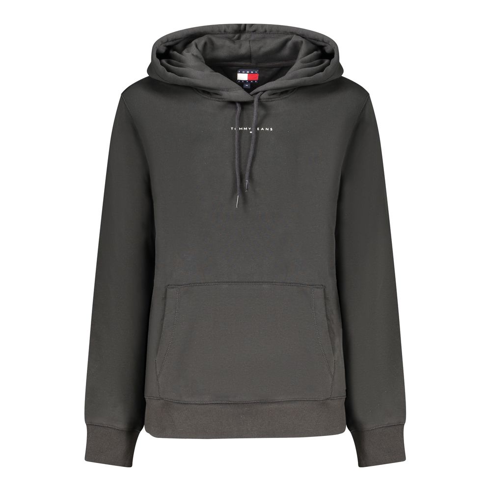 Tommy Hilfiger Black Cotton Women's Sweatshirt Hoodie