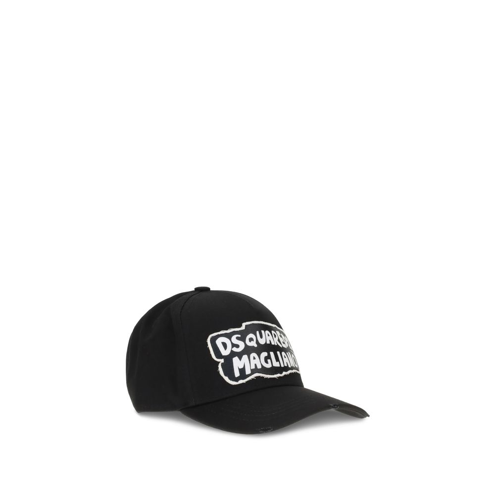 Dsquared² Black Cotton Cap (Baseball Hat) - Image 2