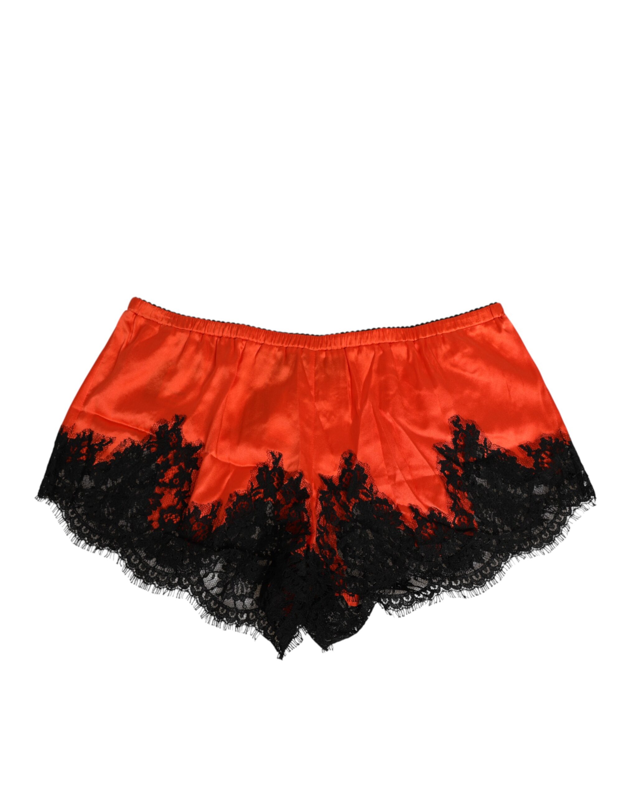 Dolce & Gabbana Red Silk Satin Lace Shorts Underwear - Image 2