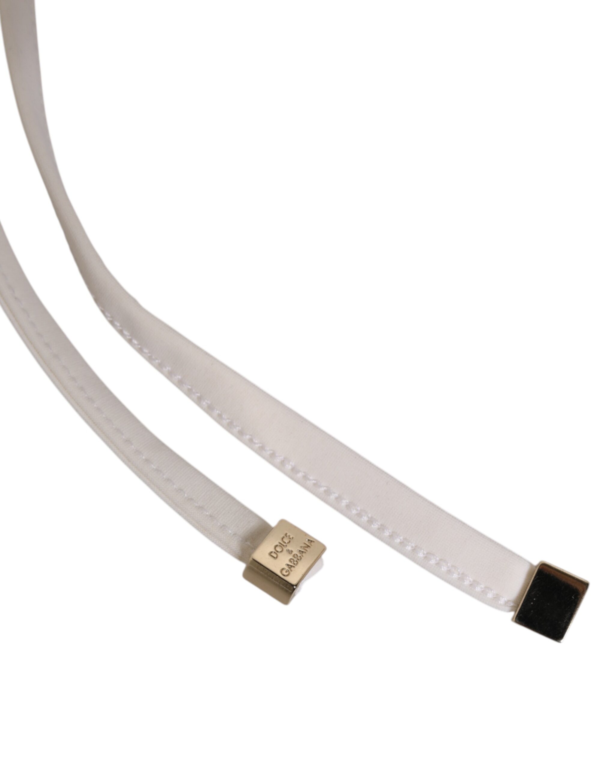 Dolce & Gabbana White Yellow Stripe Tie Side Logo Underwear - Image 3