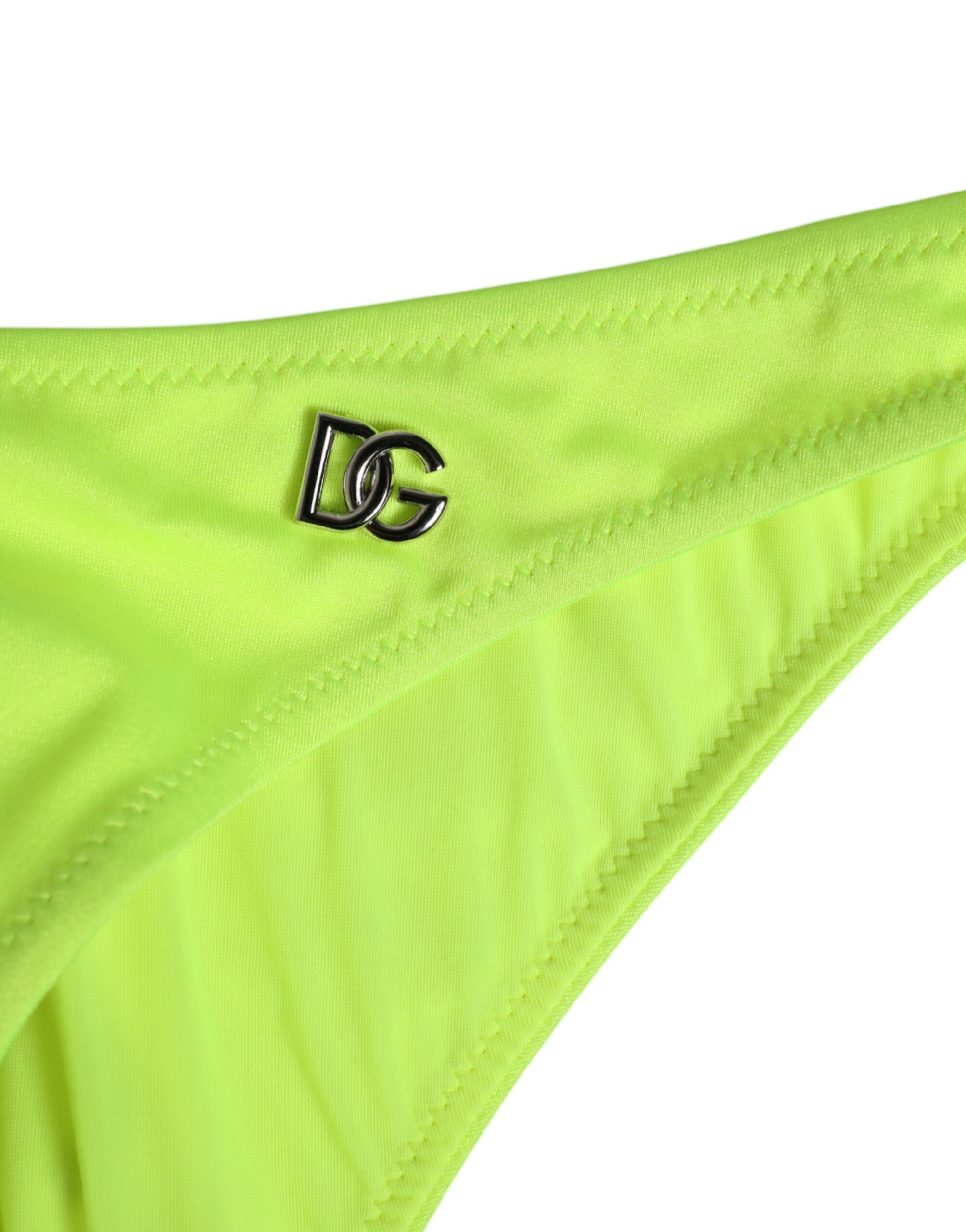 Dolce & Gabbana Neon Green DG Logo Swim Briefs Women Underwear - Image 3