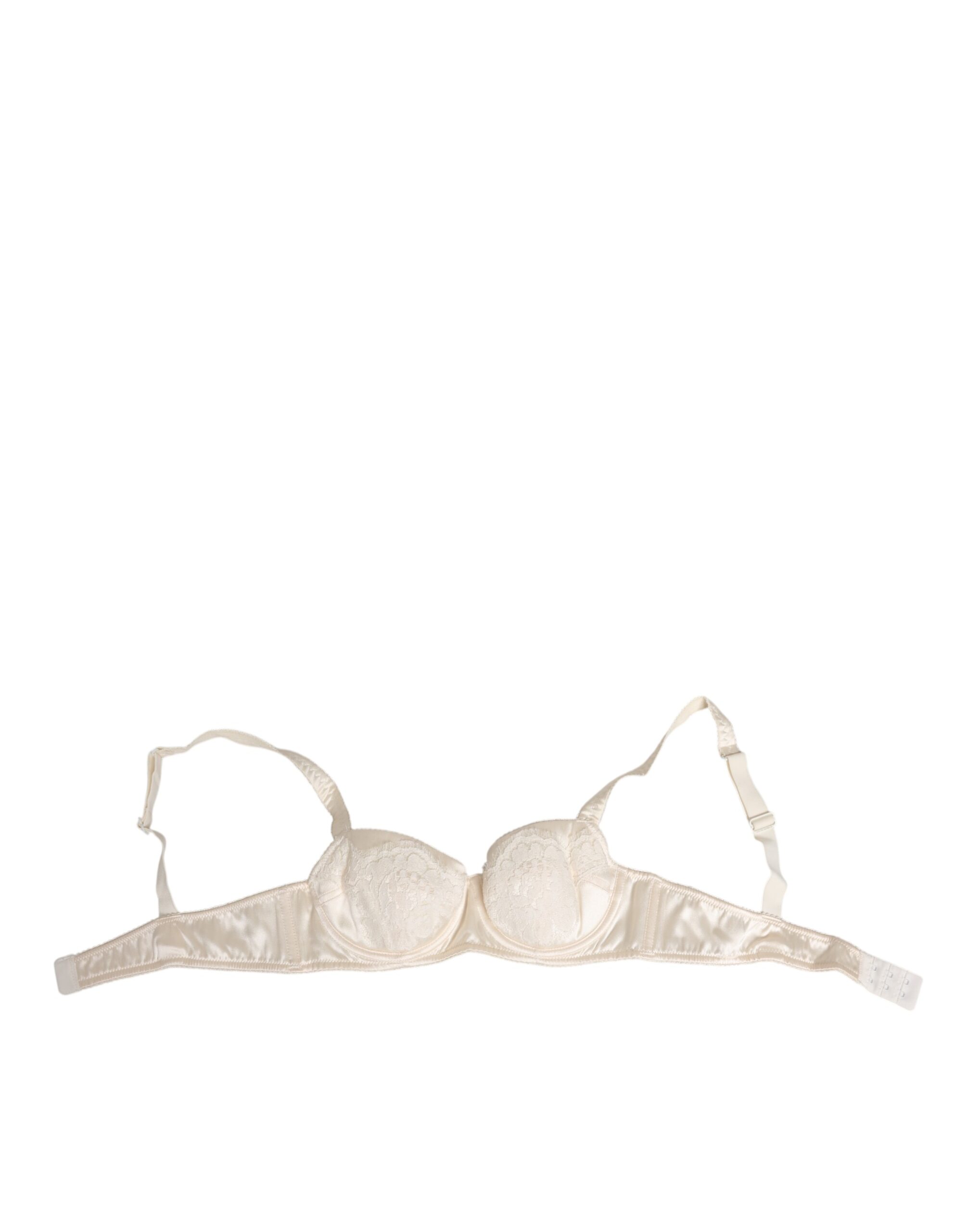 Dolce & Gabbana White Satin Lace Balconnet Lingerie Underwear - Image 2