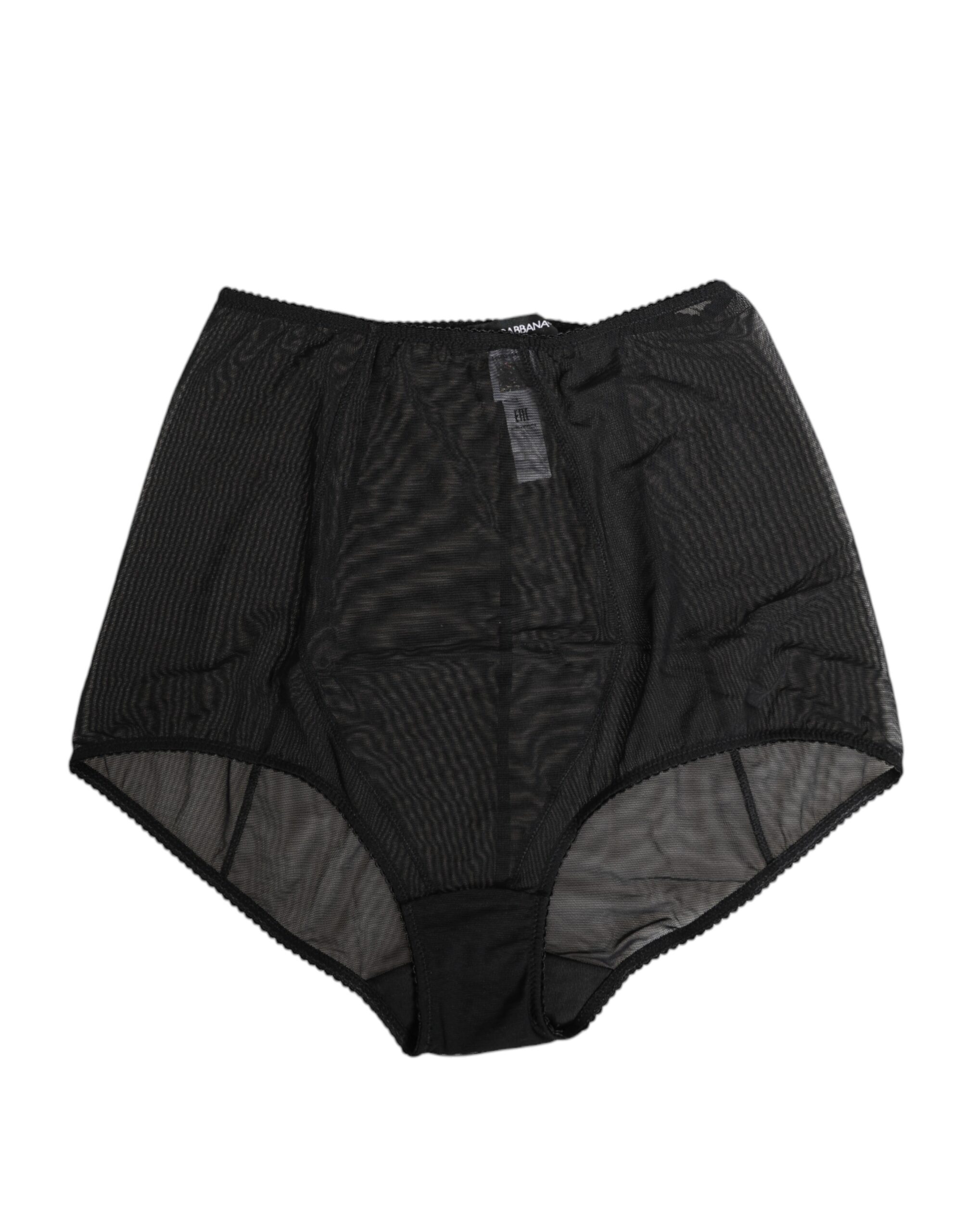 Dolce & Gabbana Black High Waist Mesh Sheer Shapewear Underwear - Image 2