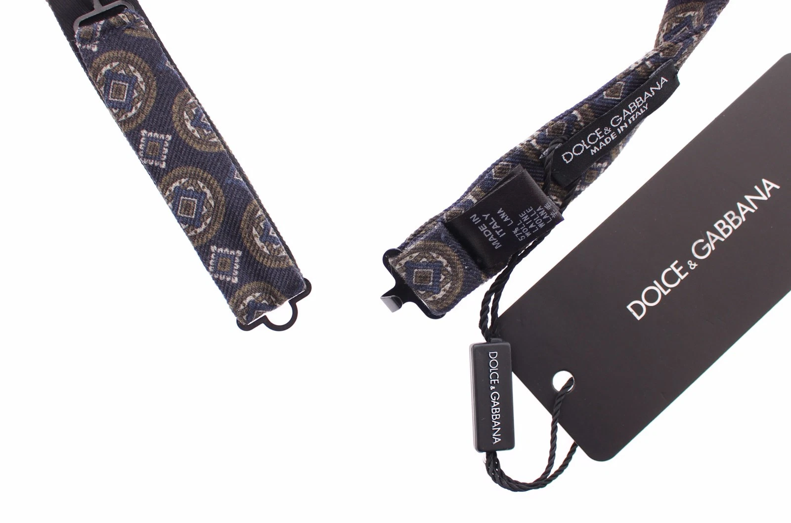Dolce & Gabbana Blue Silk Baroque Fantasi Tied Bow Tie Papillon - Image 4