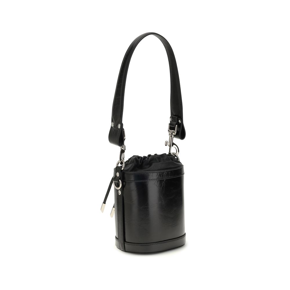 Vivienne Westwood Black Calf Leather Bos Taurus Backet Bag - Image 3