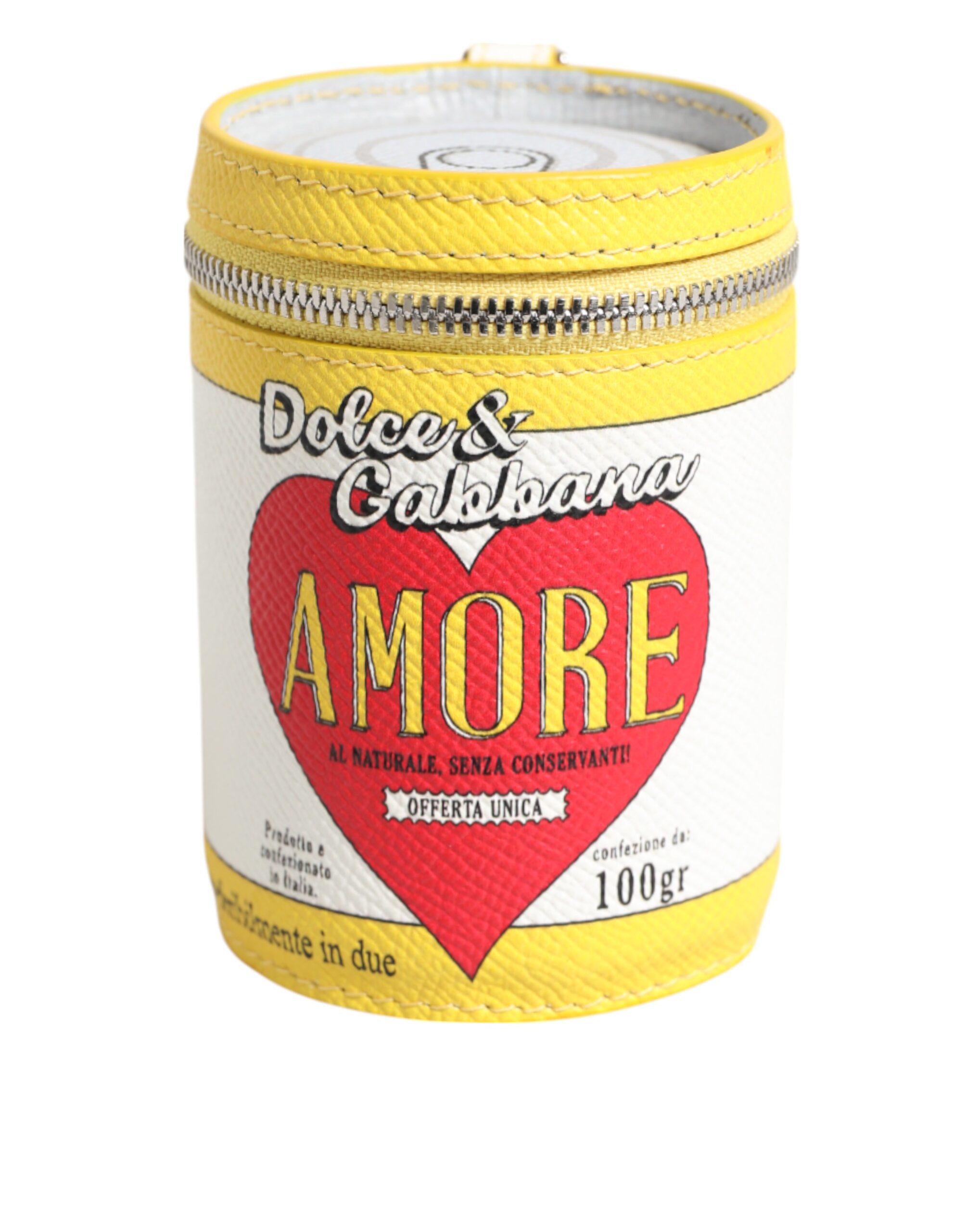 Dolce & Gabbana Amore Leather Multicolor Bag Charm Coin Case Keychain Keyring