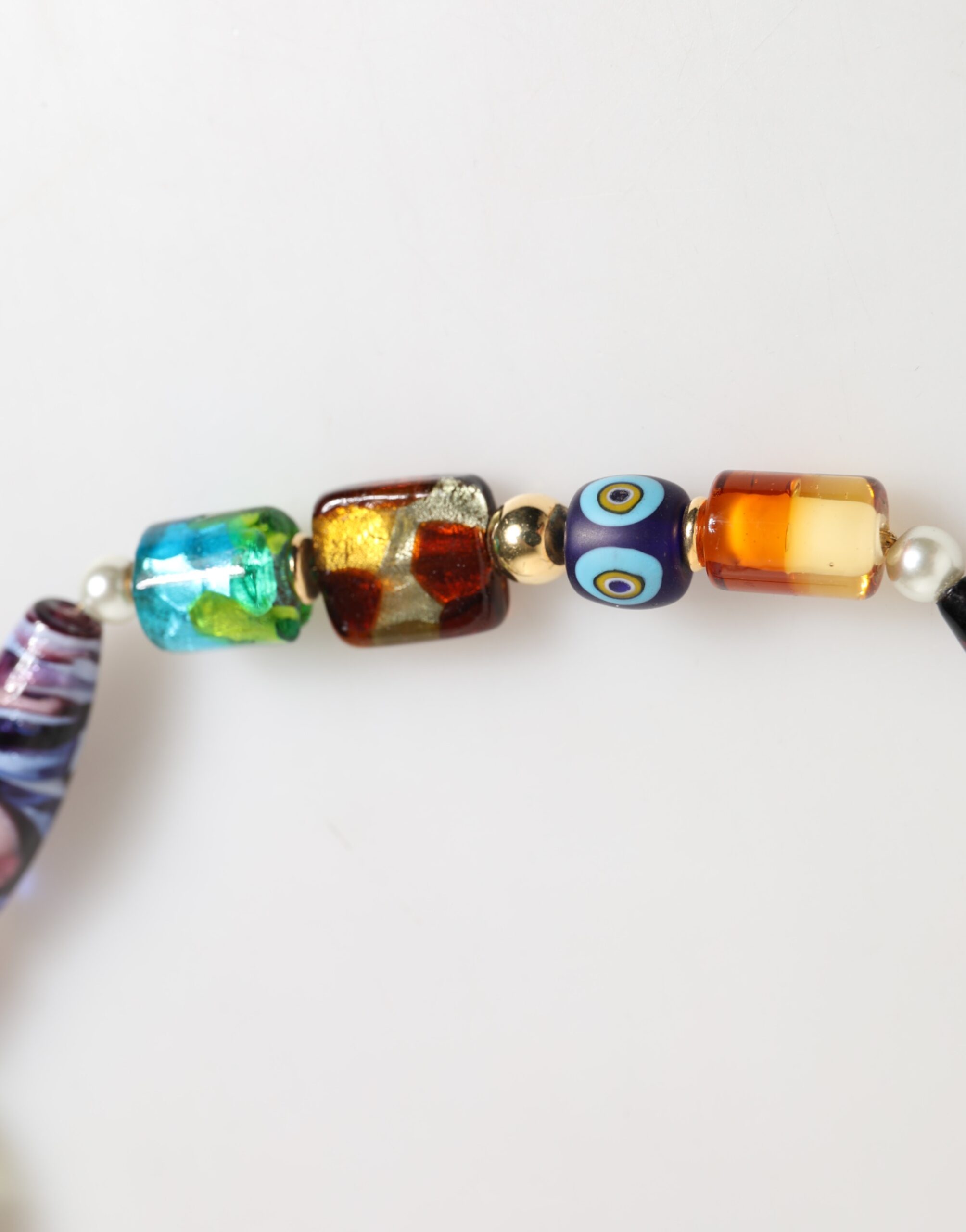 Dolce & Gabbana Multicolor Murano Glass Beads Brass Women Jewelry Necklace - Image 3