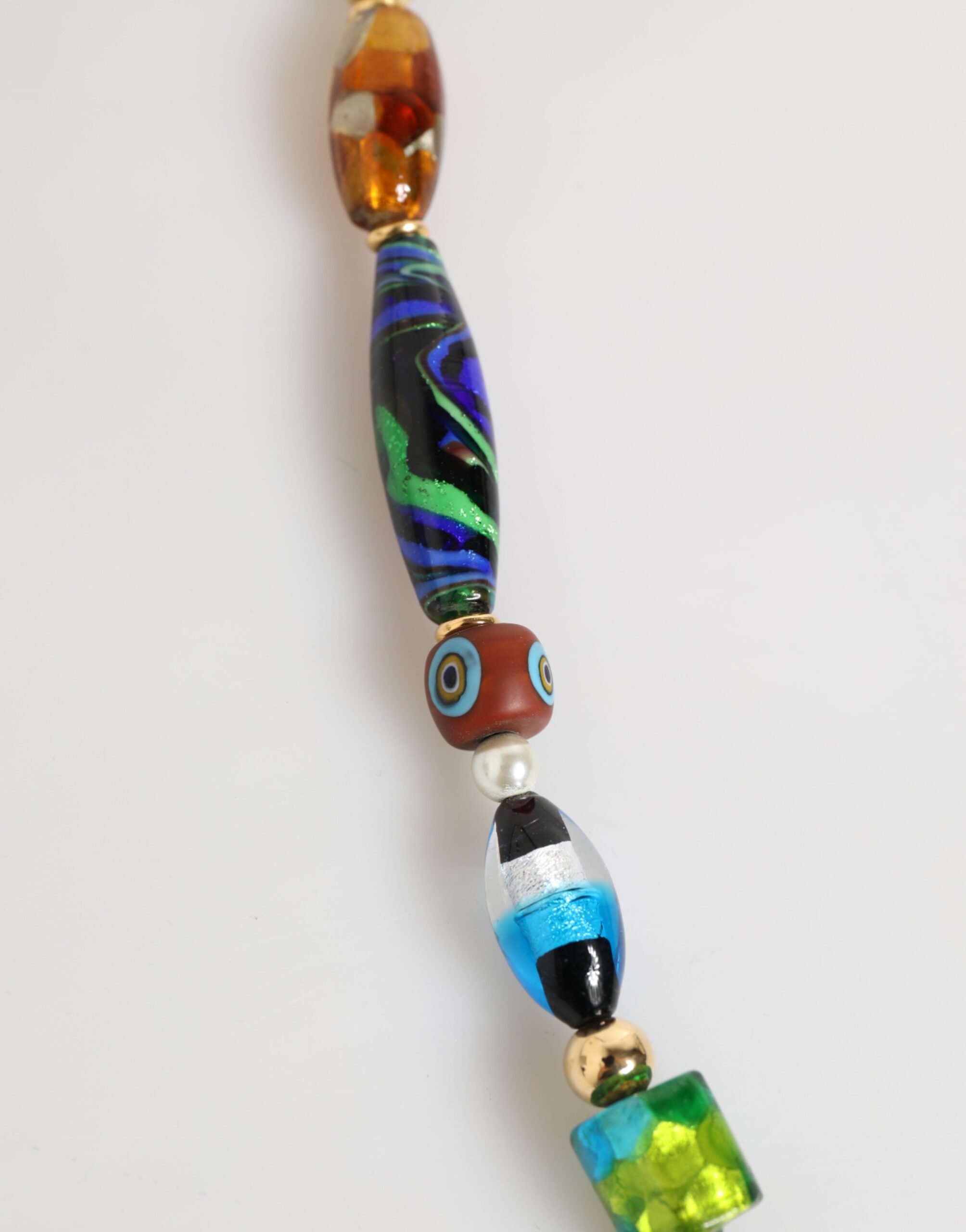 Dolce & Gabbana Multicolor Murano Glass Beads Brass Women Jewelry Necklace - Image 4