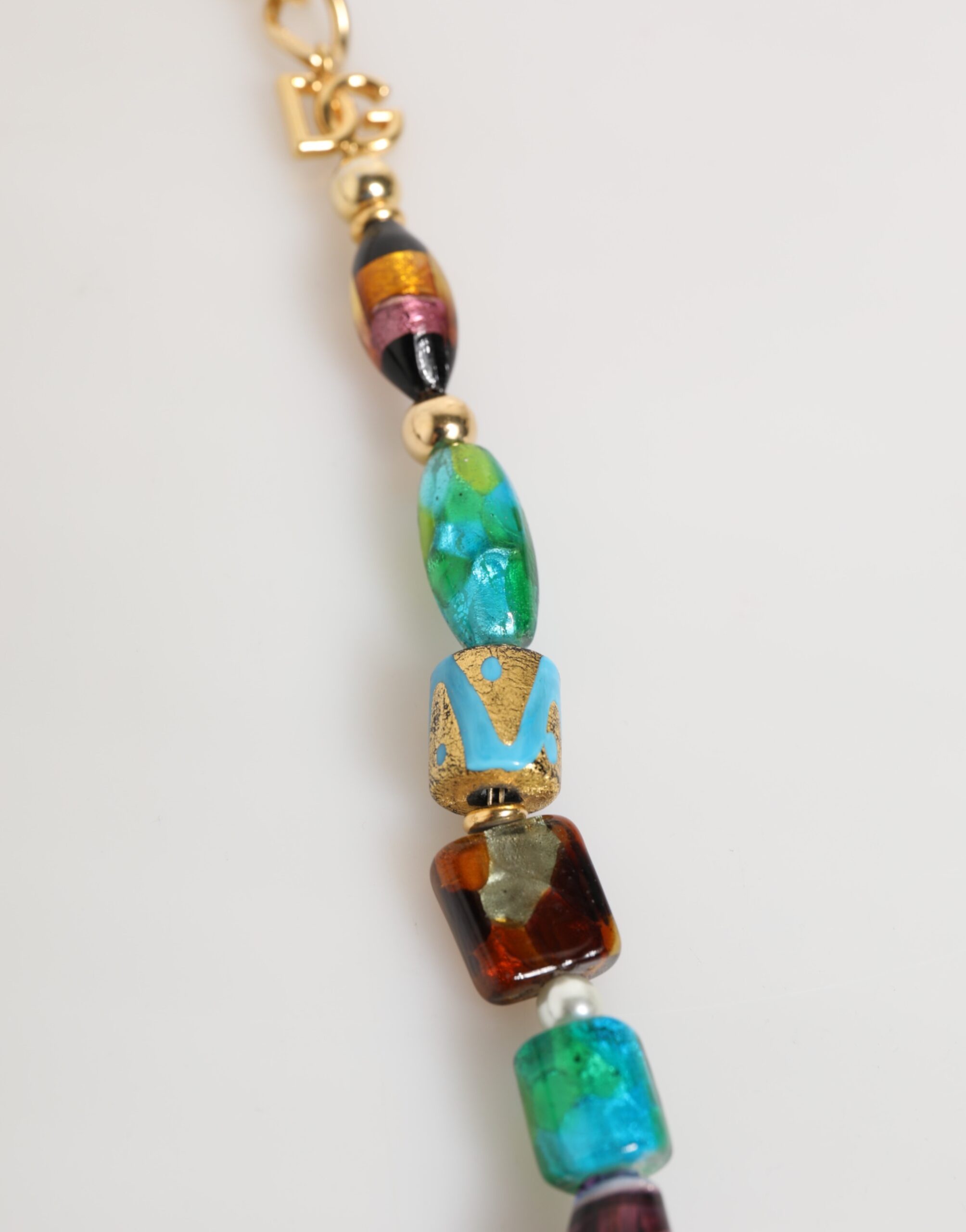 Dolce & Gabbana Multicolor Murano Glass Beads Brass Women Jewelry Necklace - Image 5