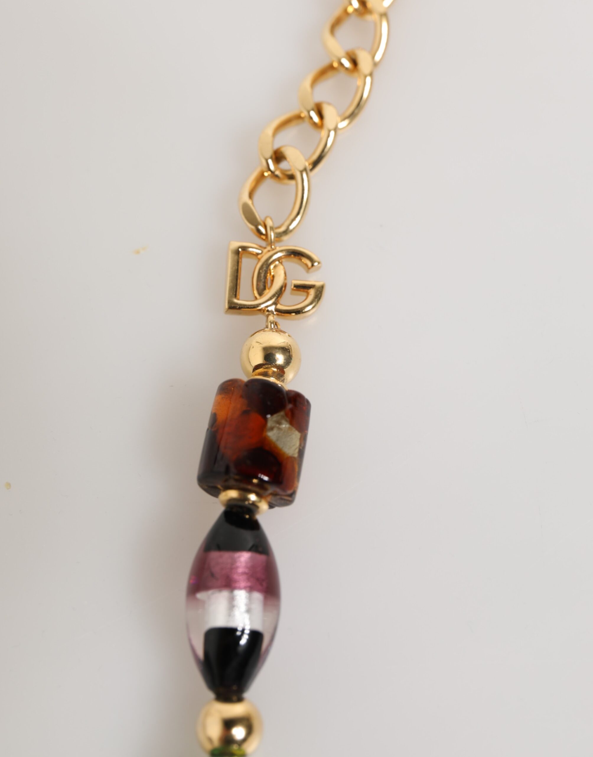 Dolce & Gabbana Multicolor Murano Glass Beads Brass Women Jewelry Necklace - Image 6