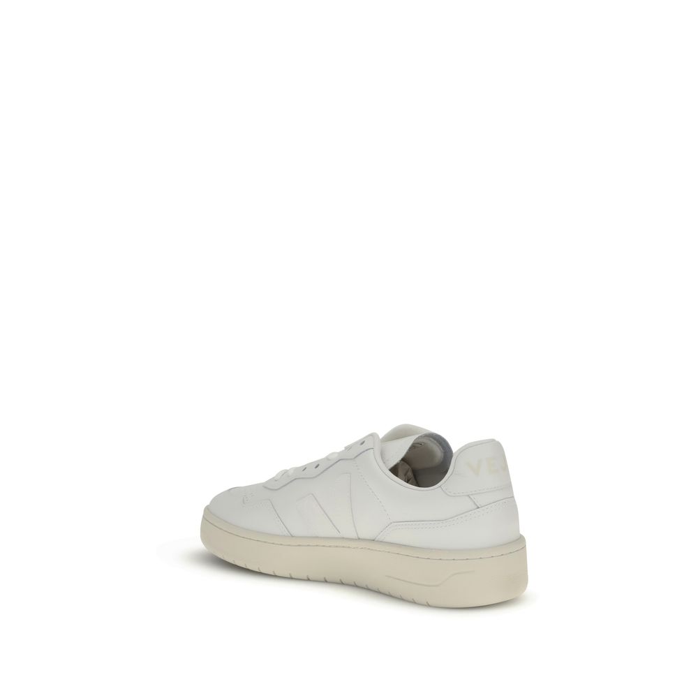 Veja White Leather Low Top Sneakers - Image 3