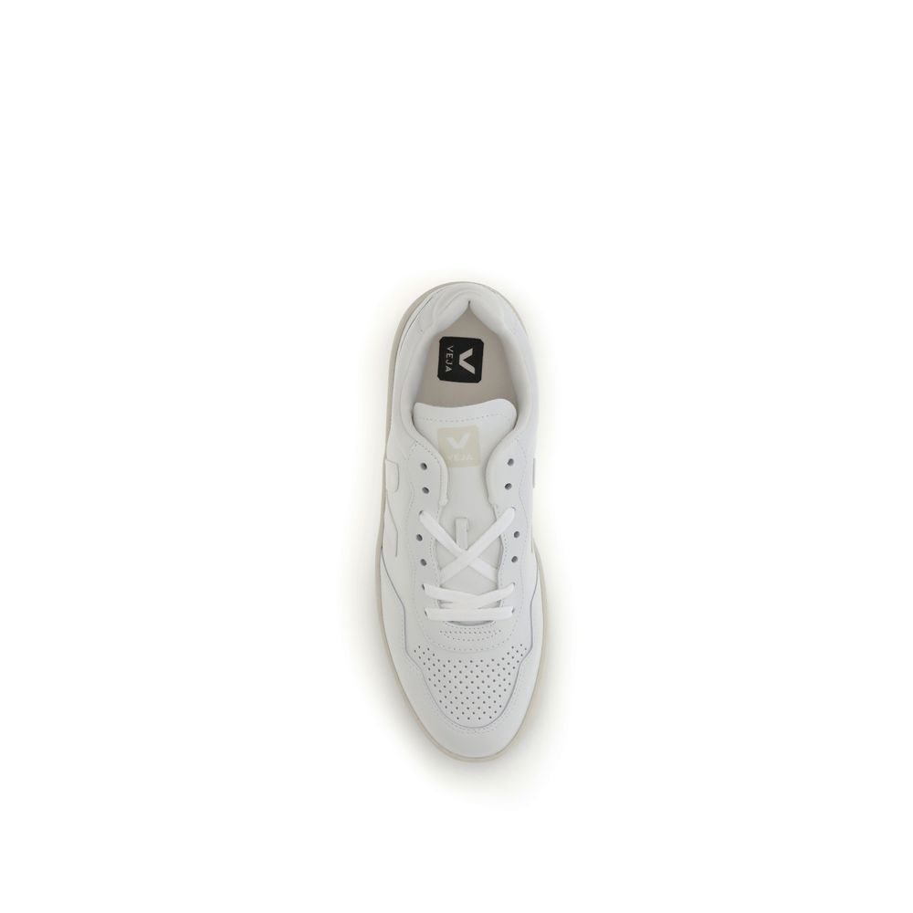 Veja White Leather Low Top Sneakers - Image 4