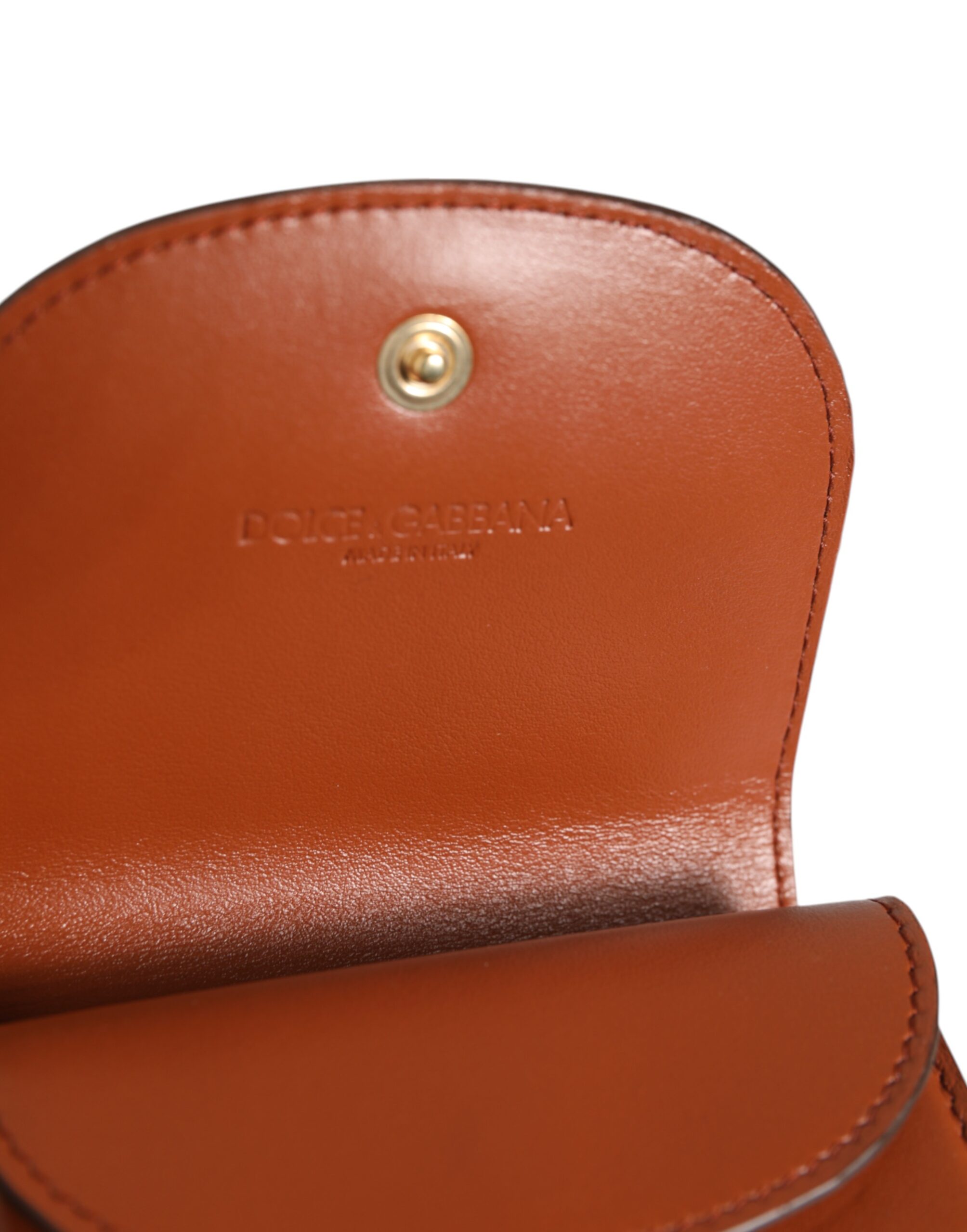 Dolce & Gabbana Brown Leopard Print Calf Leather Small Coin Purse Wallet - Image 6