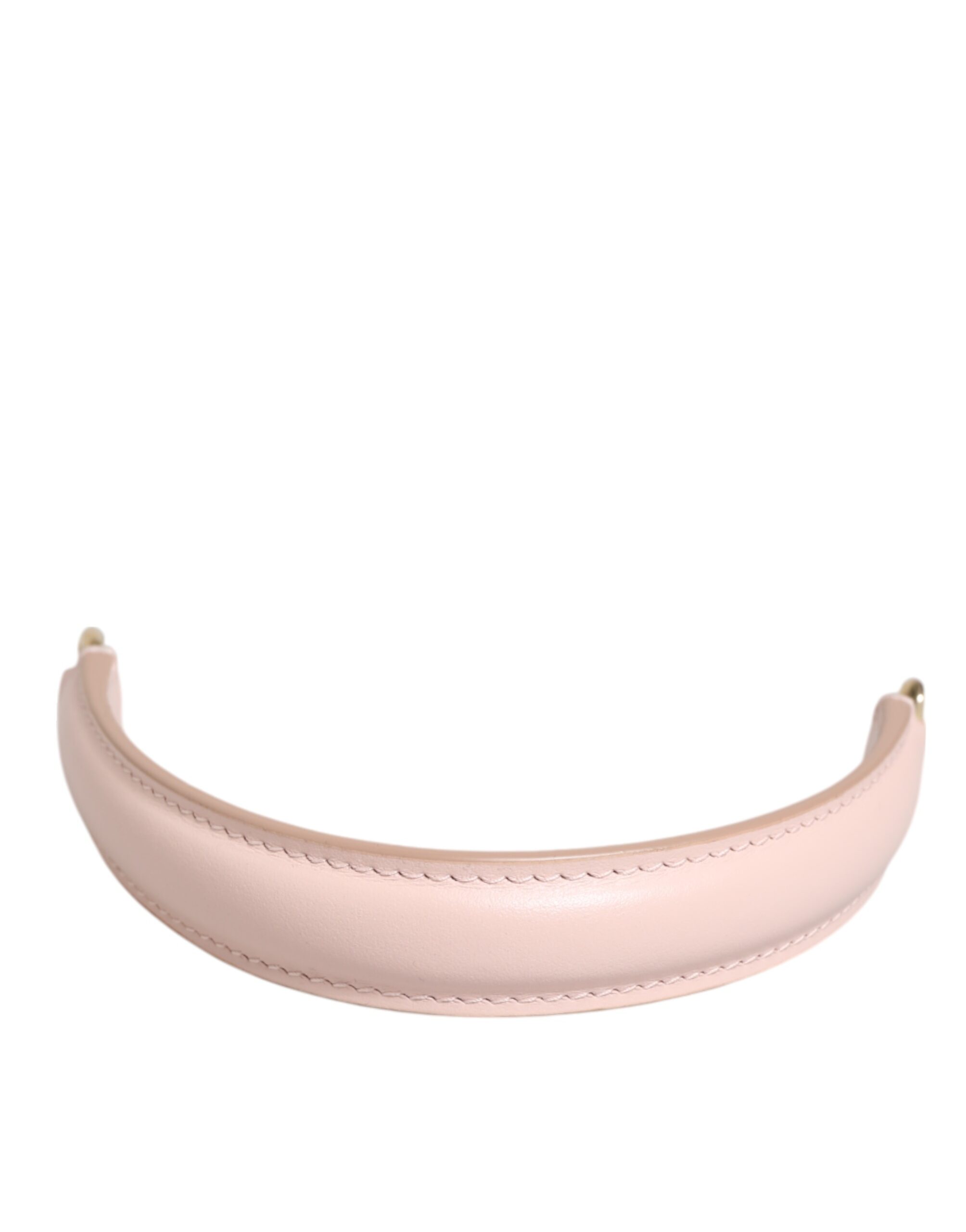 Dolce & Gabbana Strap Pink Leather Gold Tone Big Bag Handle Shoulder Strap - Image 2