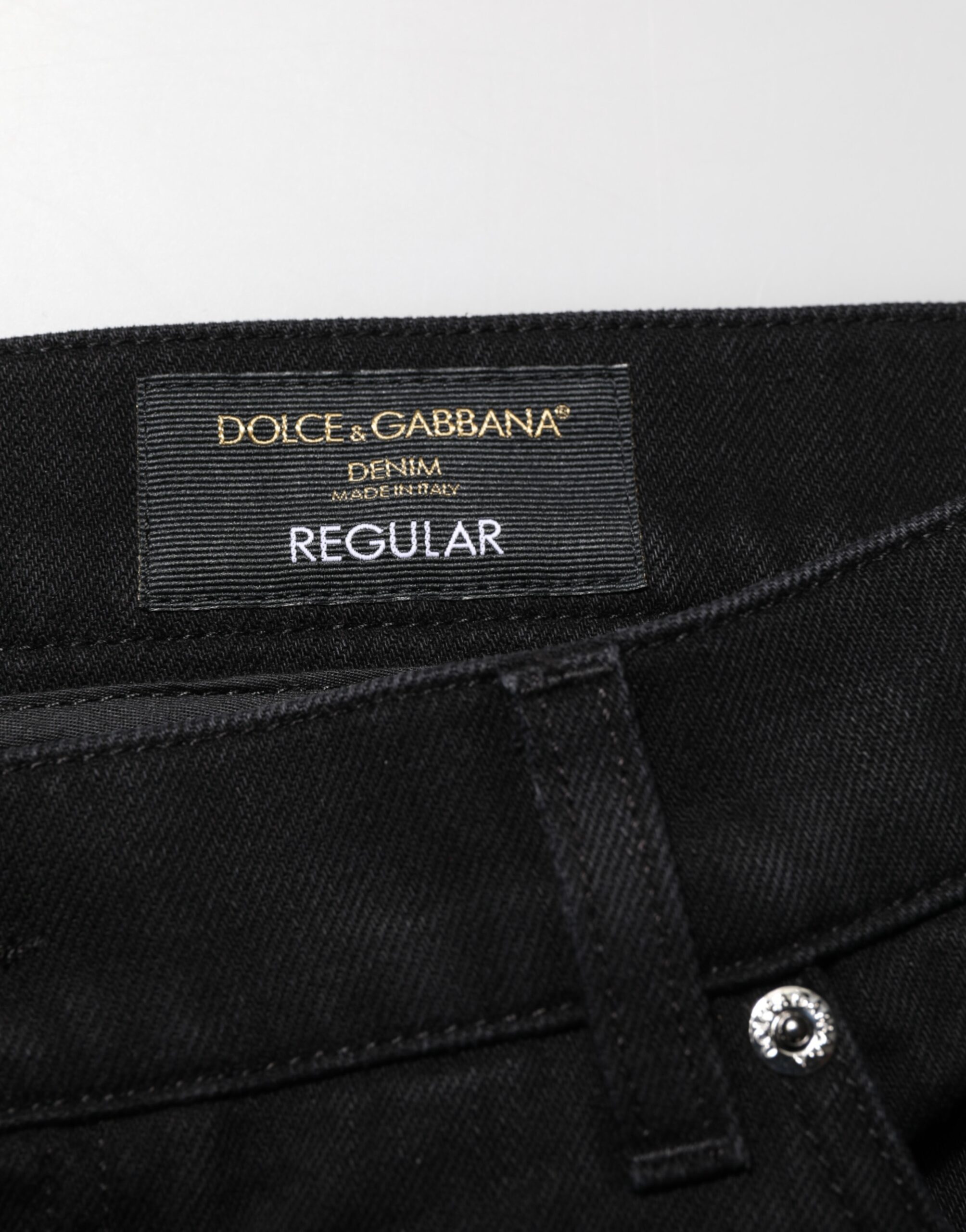 Dolce & Gabbana Black Cotton Regular Denim Men Trouser Jeans - Image 6