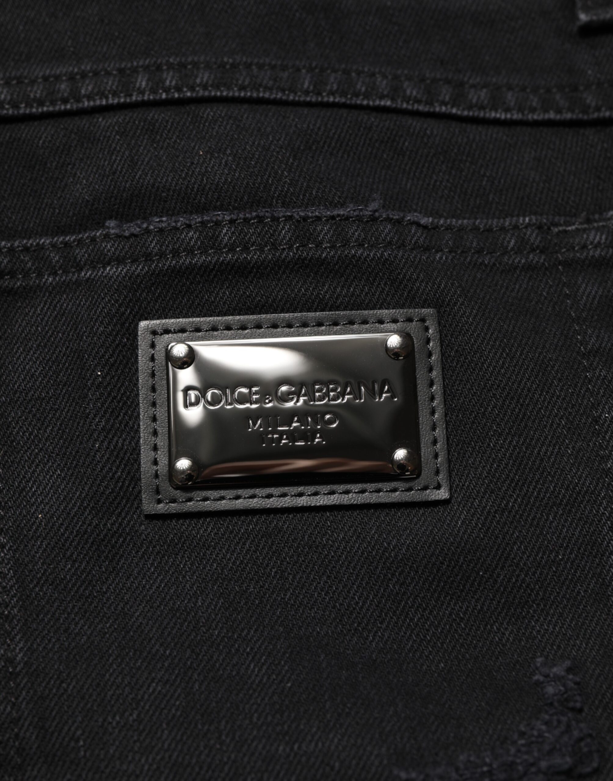 Dolce & Gabbana Black Cotton Regular Denim Men Trouser Jeans - Image 8