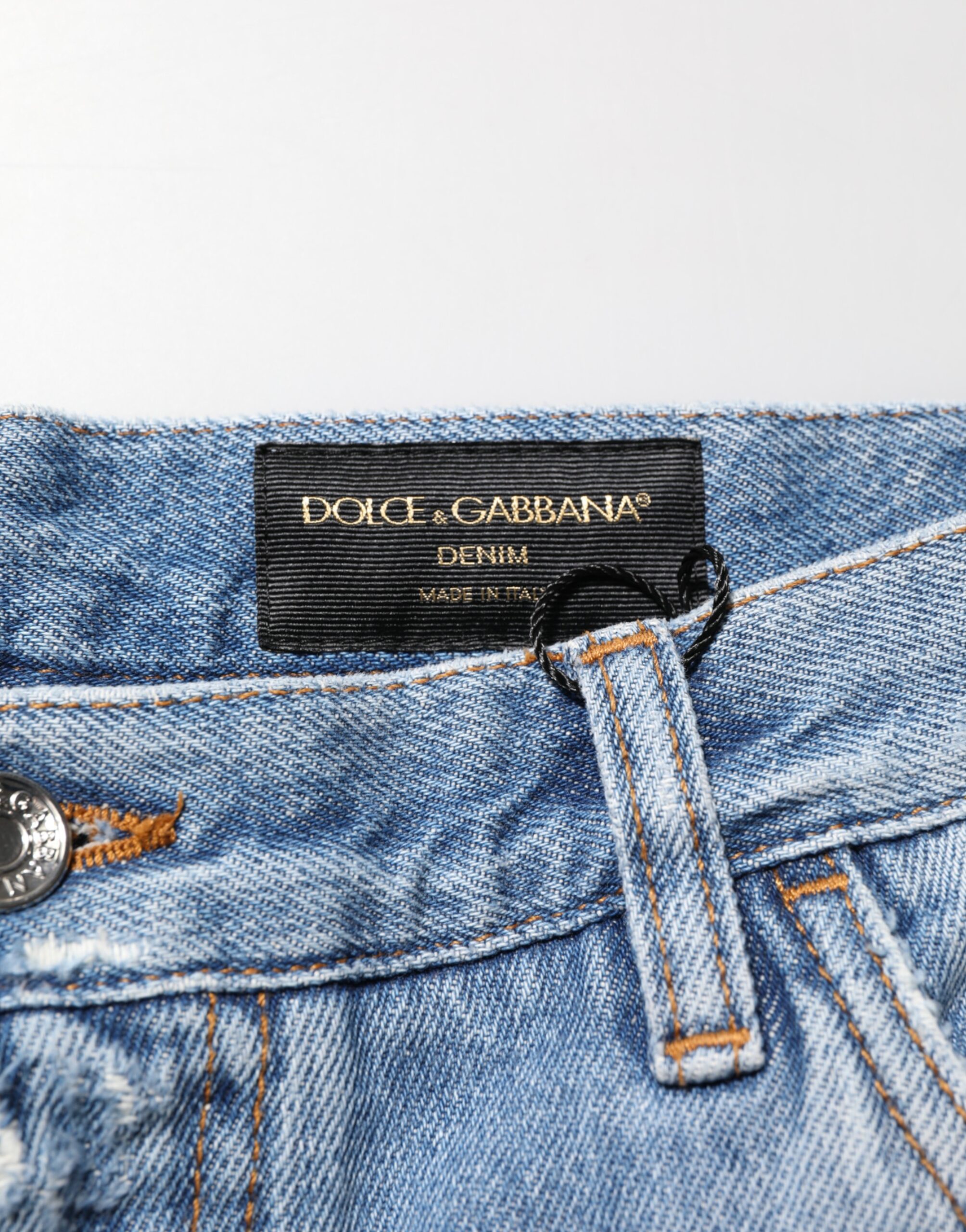 Dolce & Gabbana Blue Distressed Ripped Denim Trouser Jeans - Image 6