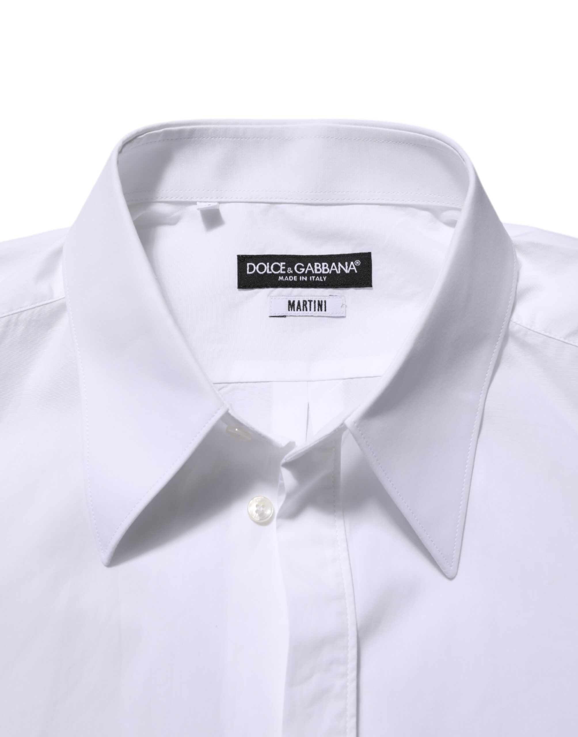 Dolce & Gabbana White Cotton MARTINI Men Formal Dress Shirt - Image 7
