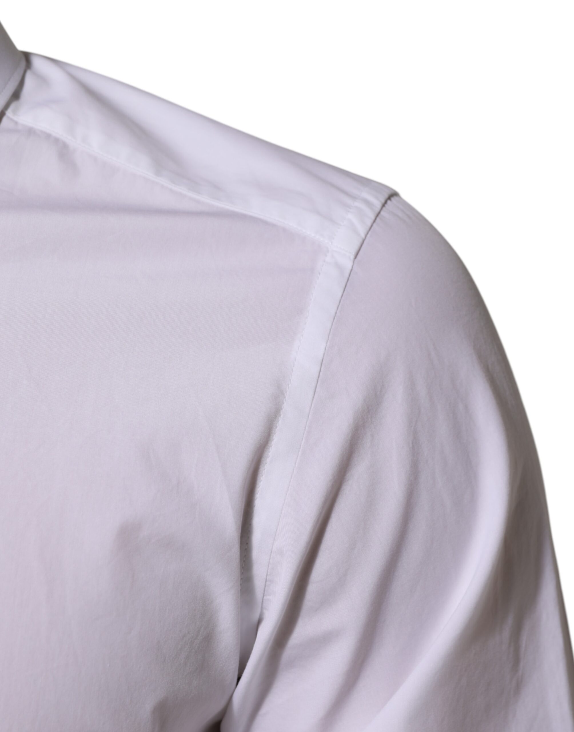 Dolce & Gabbana White Cotton MARTINI Men Formal Dress Shirt - Image 6