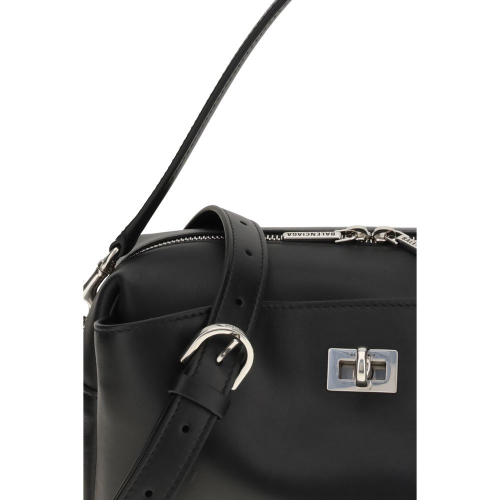 Balenciaga Black Calf Leather Bos Taurus Shoulder Bag - Image 4