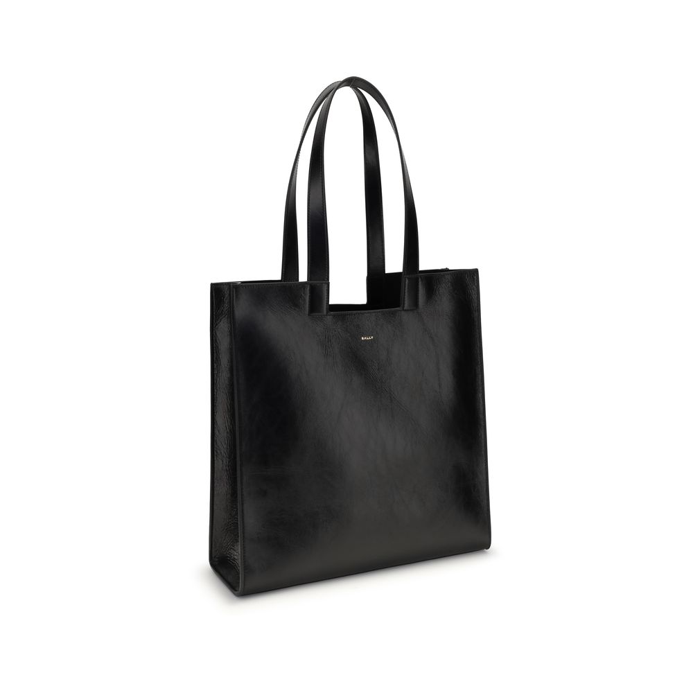 Bally Black Calf Leather Bos Taurus Shoulder Bag - Image 2