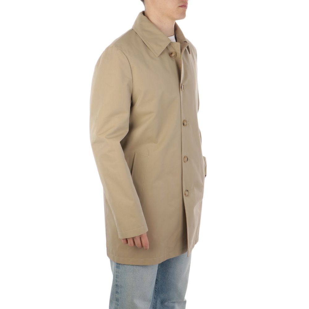 Aquascutum Black Cotton Men's Coat - Image 2