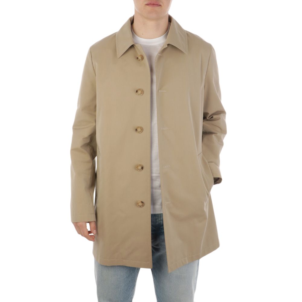 Aquascutum Black Cotton Men's Coat - Image 7