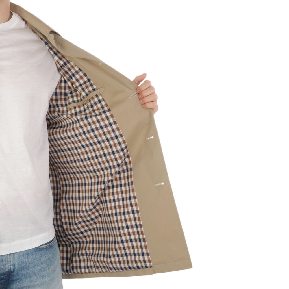 Aquascutum Black Cotton Men's Coat - Image 8