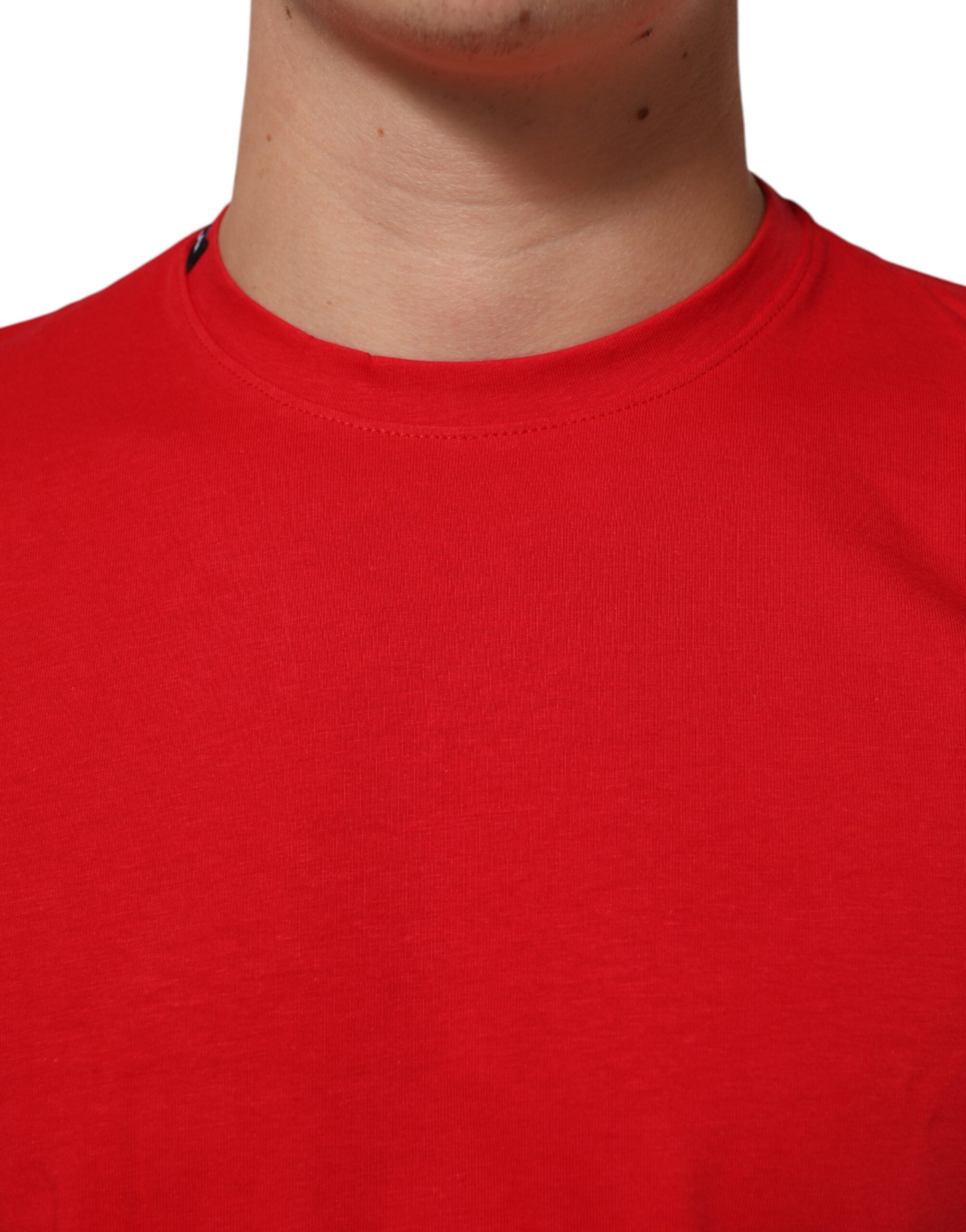Dolce & Gabbana Red Goodluck 2023 Cotton Crew Neck T-shirt - Image 5