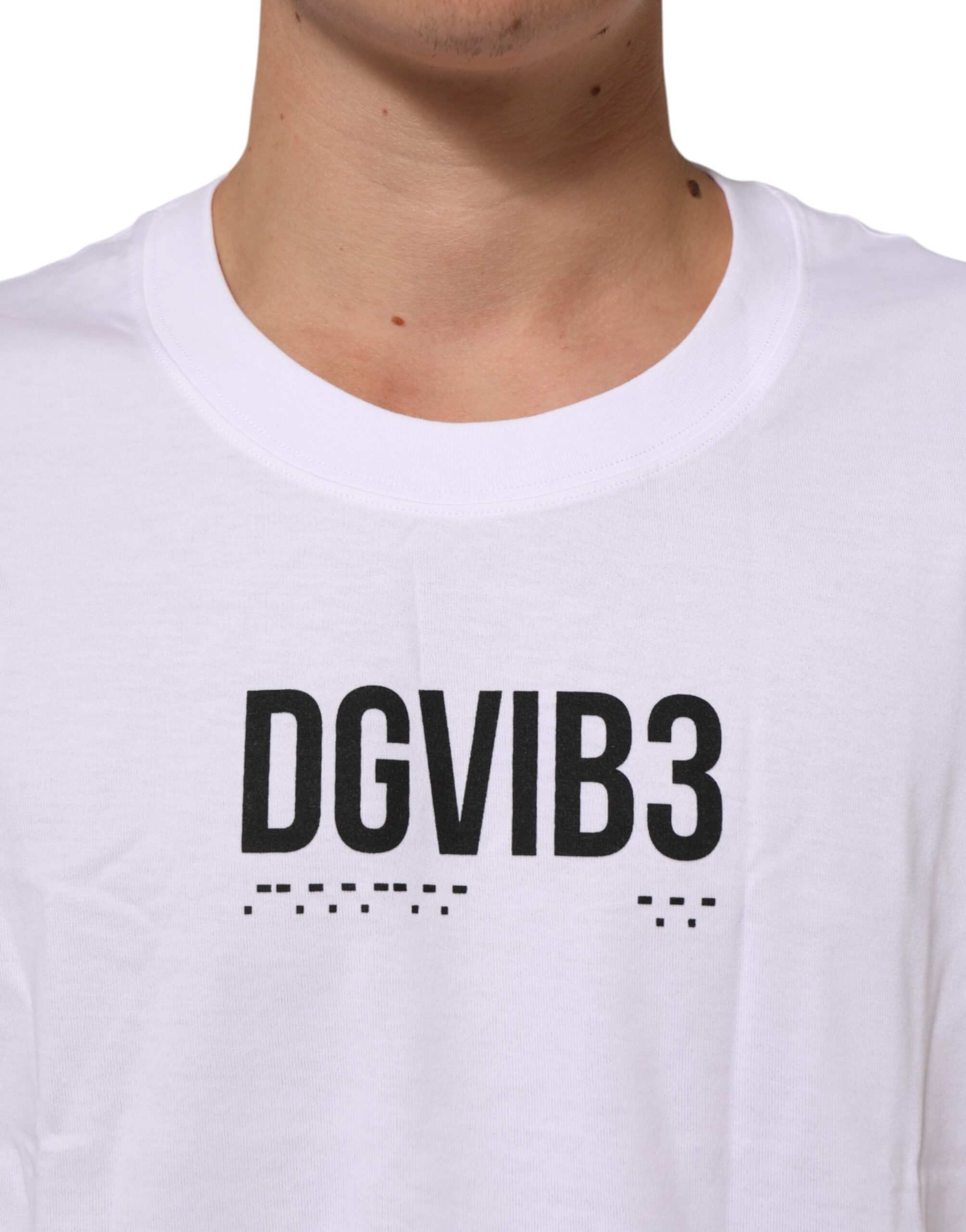 Dolce & Gabbana White Cotton Sleeveless Printed Tank T-shirt - Image 5