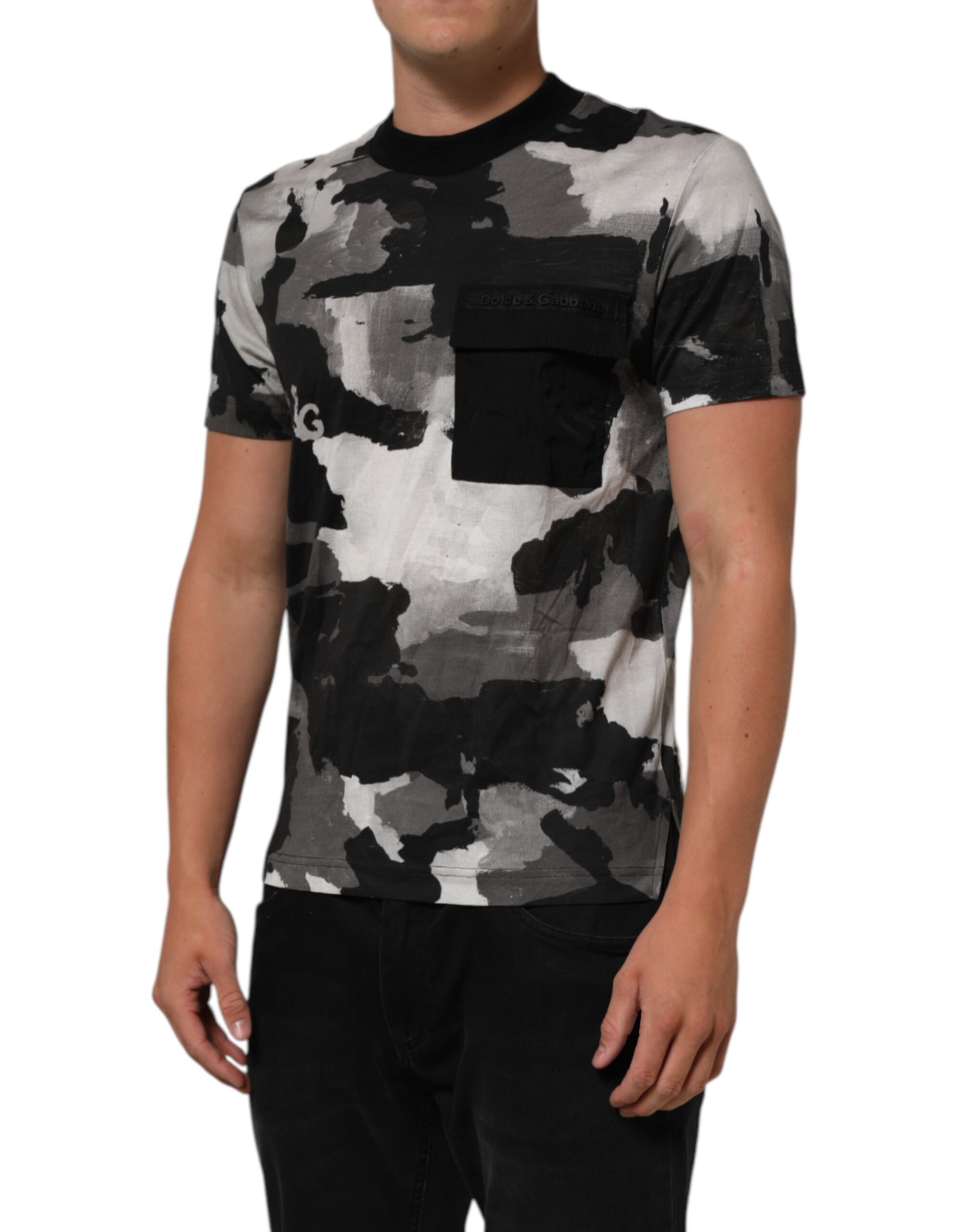 Dolce & Gabbana Multicolor Camouflage Men Short Sleeves T-shirt - Image 3