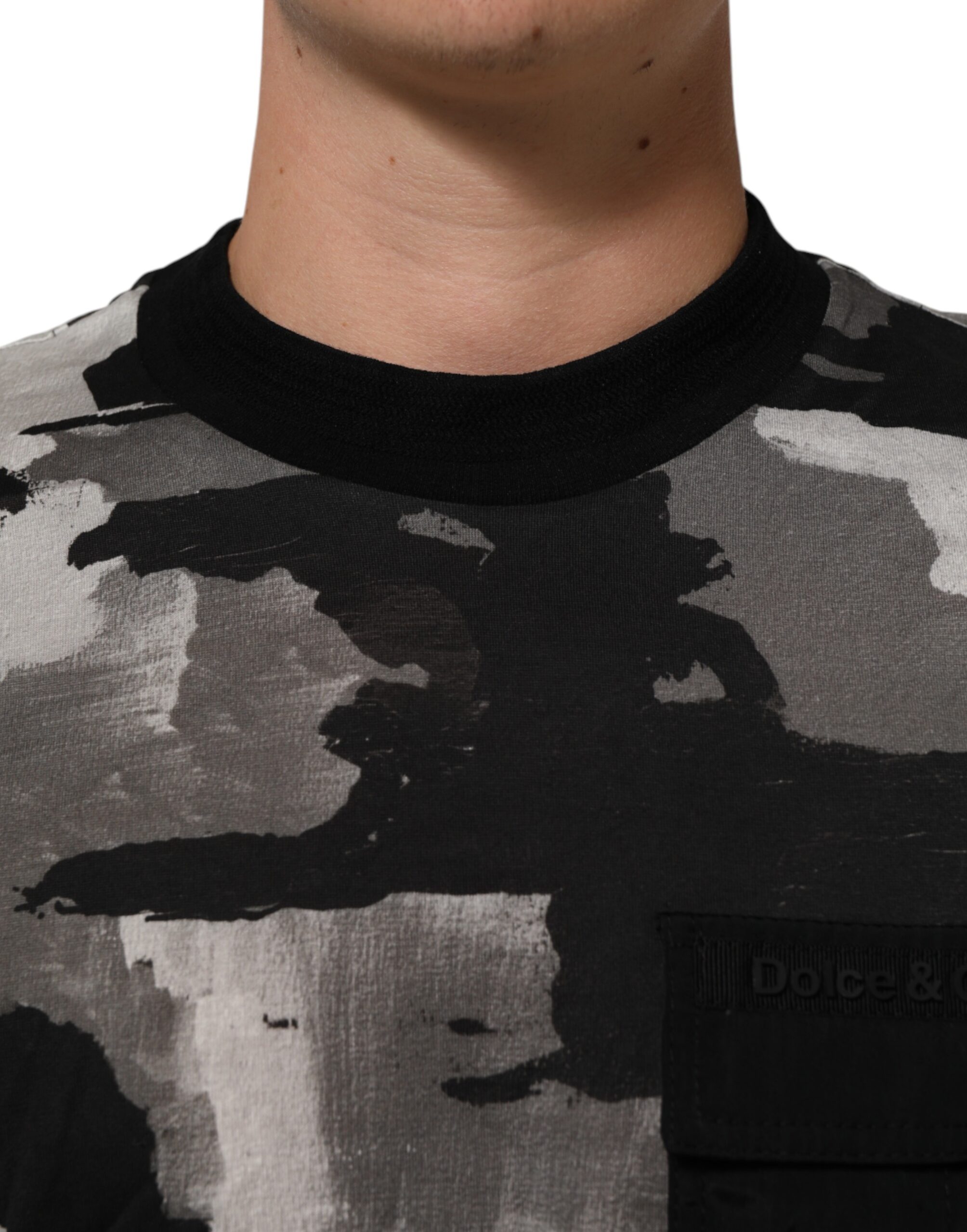 Dolce & Gabbana Multicolor Camouflage Men Short Sleeves T-shirt - Image 5