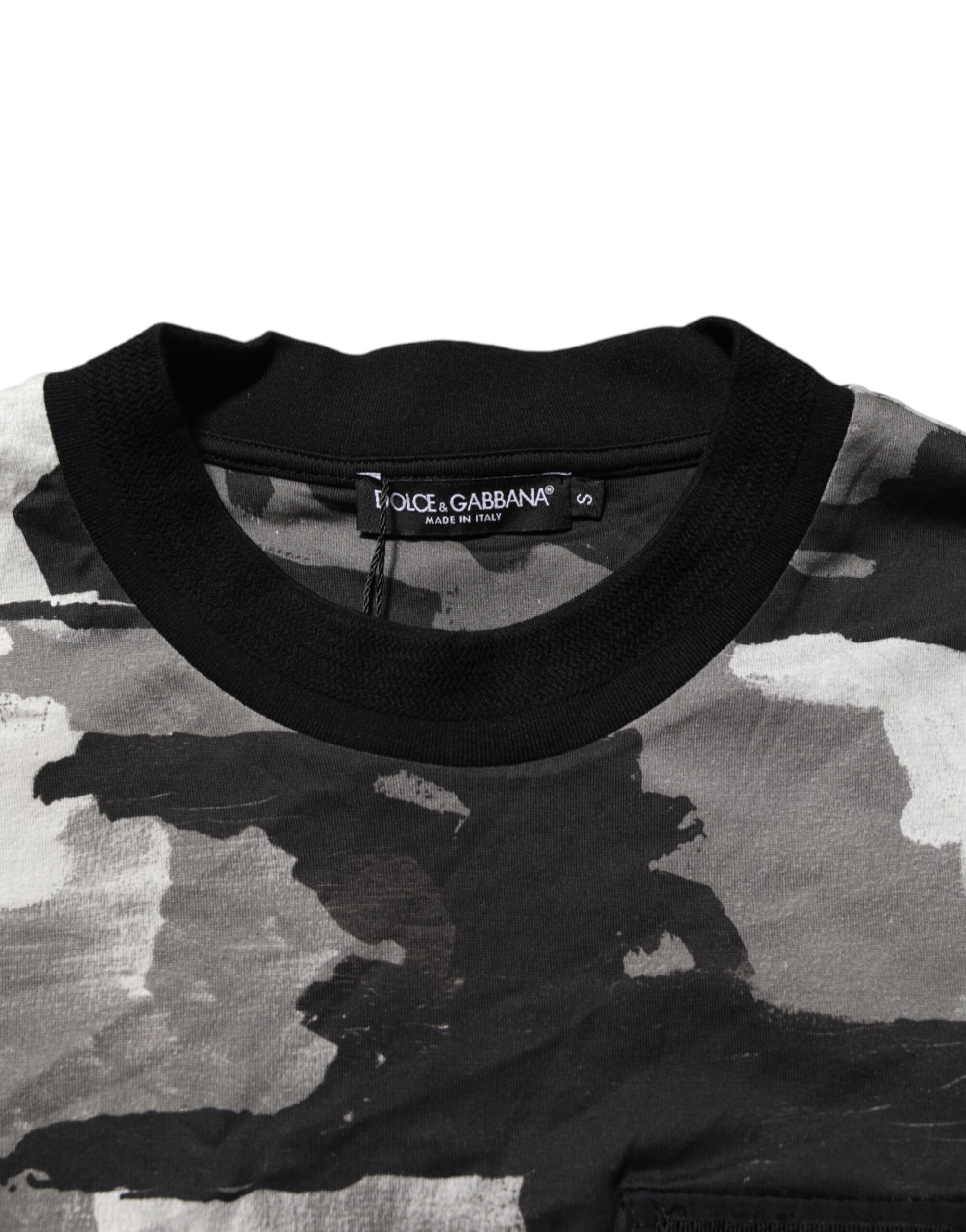 Dolce & Gabbana Multicolor Camouflage Men Short Sleeves T-shirt - Image 7