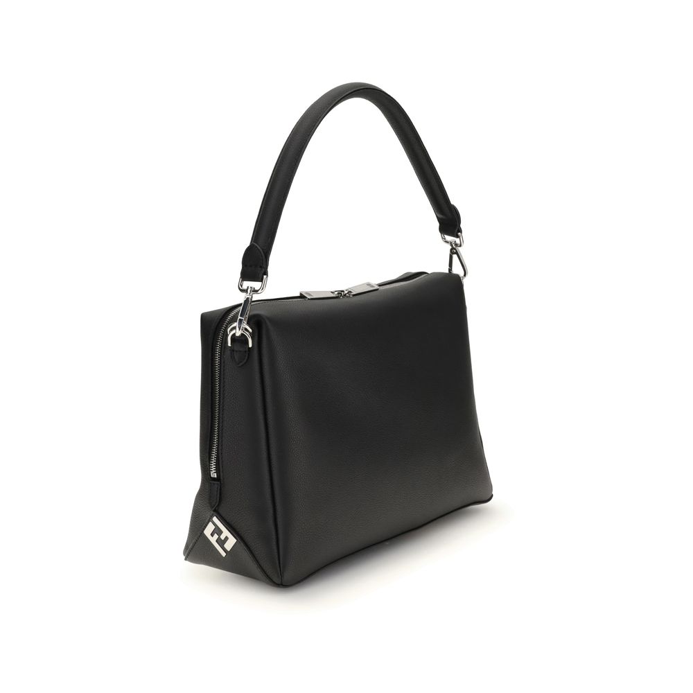 Fendi Black Calf Leather Bos Taurus Shoulder Bag - Image 3