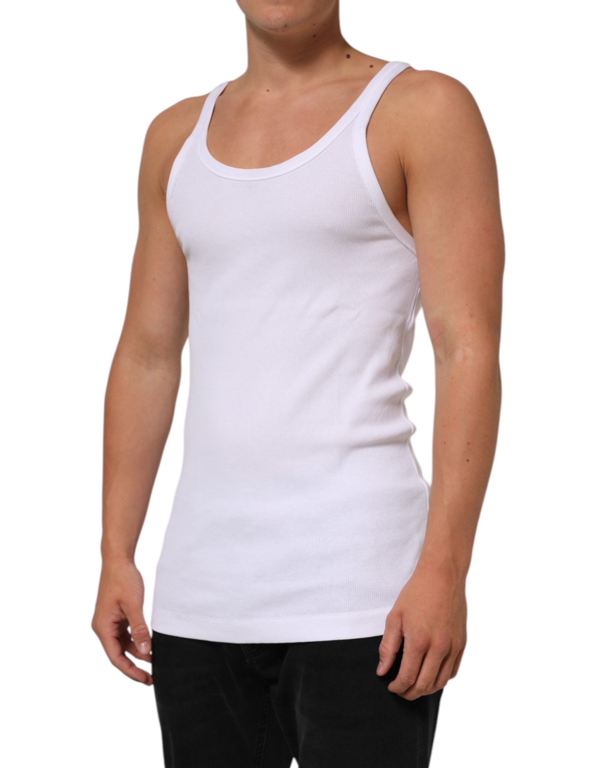 Dolce & Gabbana White Sleeveless Round Neck Tank Top T-shirt - Image 3