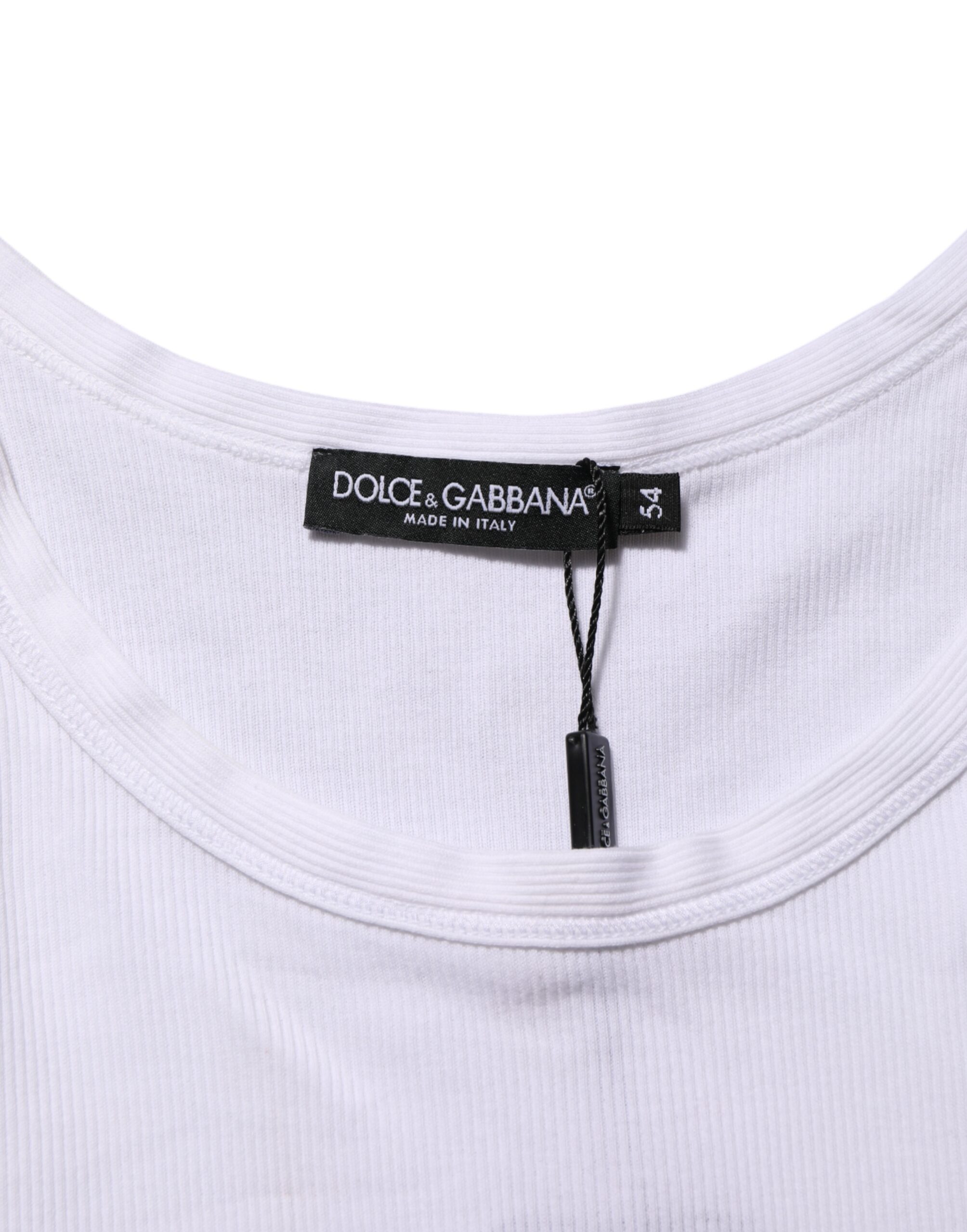 Dolce & Gabbana White Sleeveless Round Neck Tank Top T-shirt - Image 6
