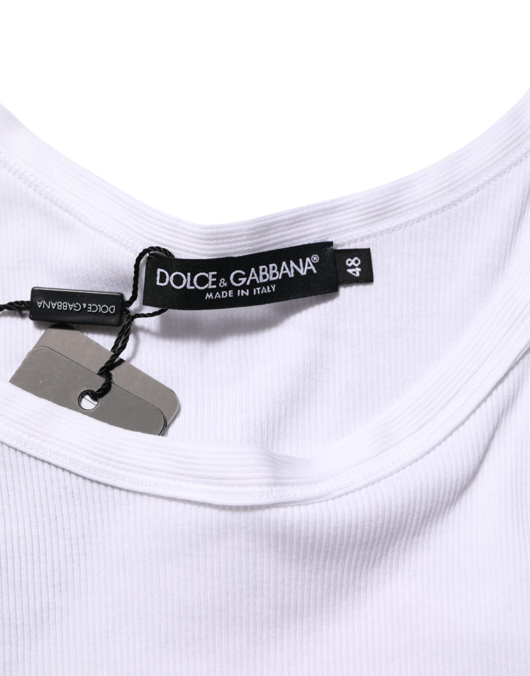 Dolce & Gabbana White Sleeveless Round Neck Tank Top T-shirt - Image 6