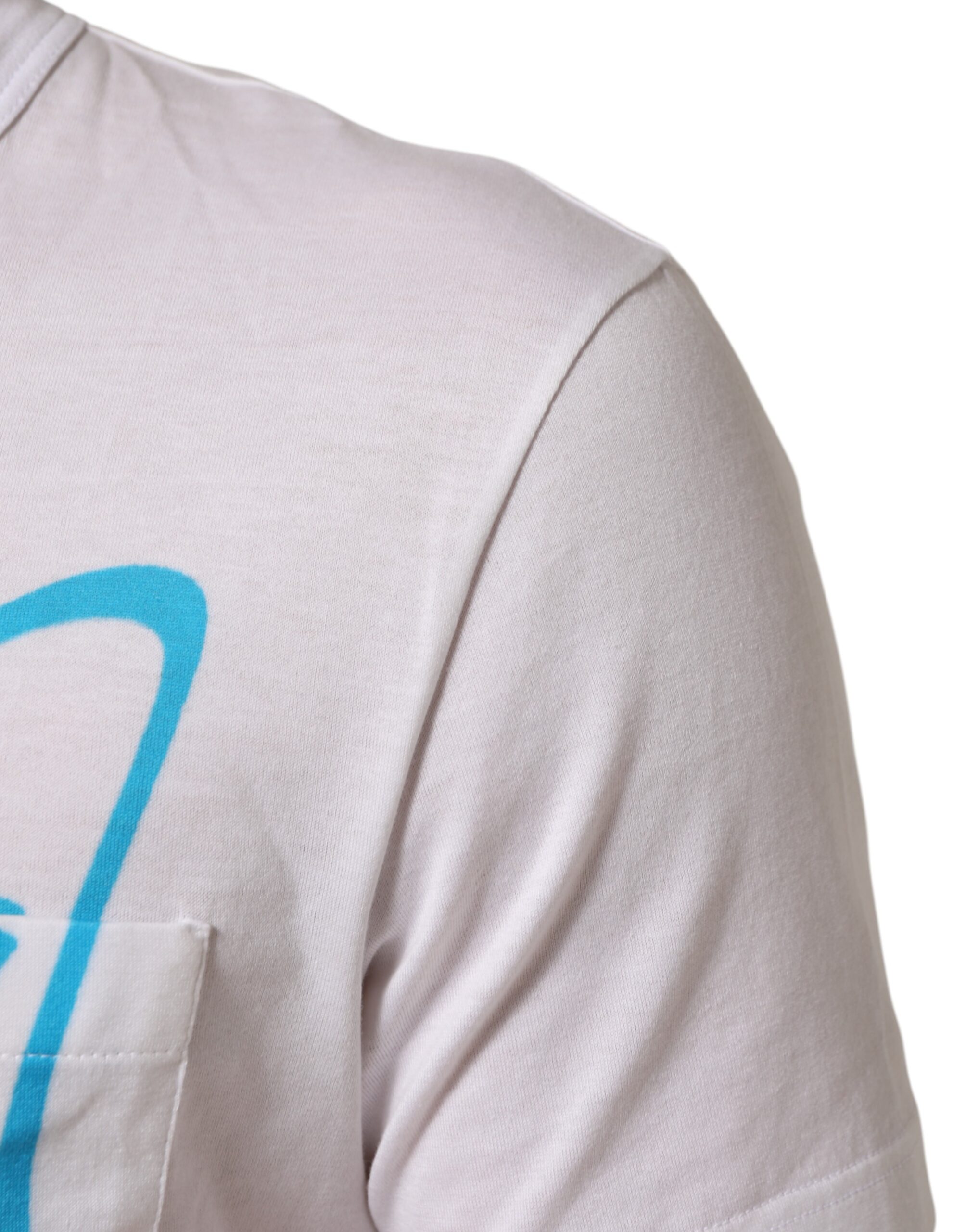 Dolce & Gabbana White Graphic Print Cotton Crew Neck T-shirt - Image 6