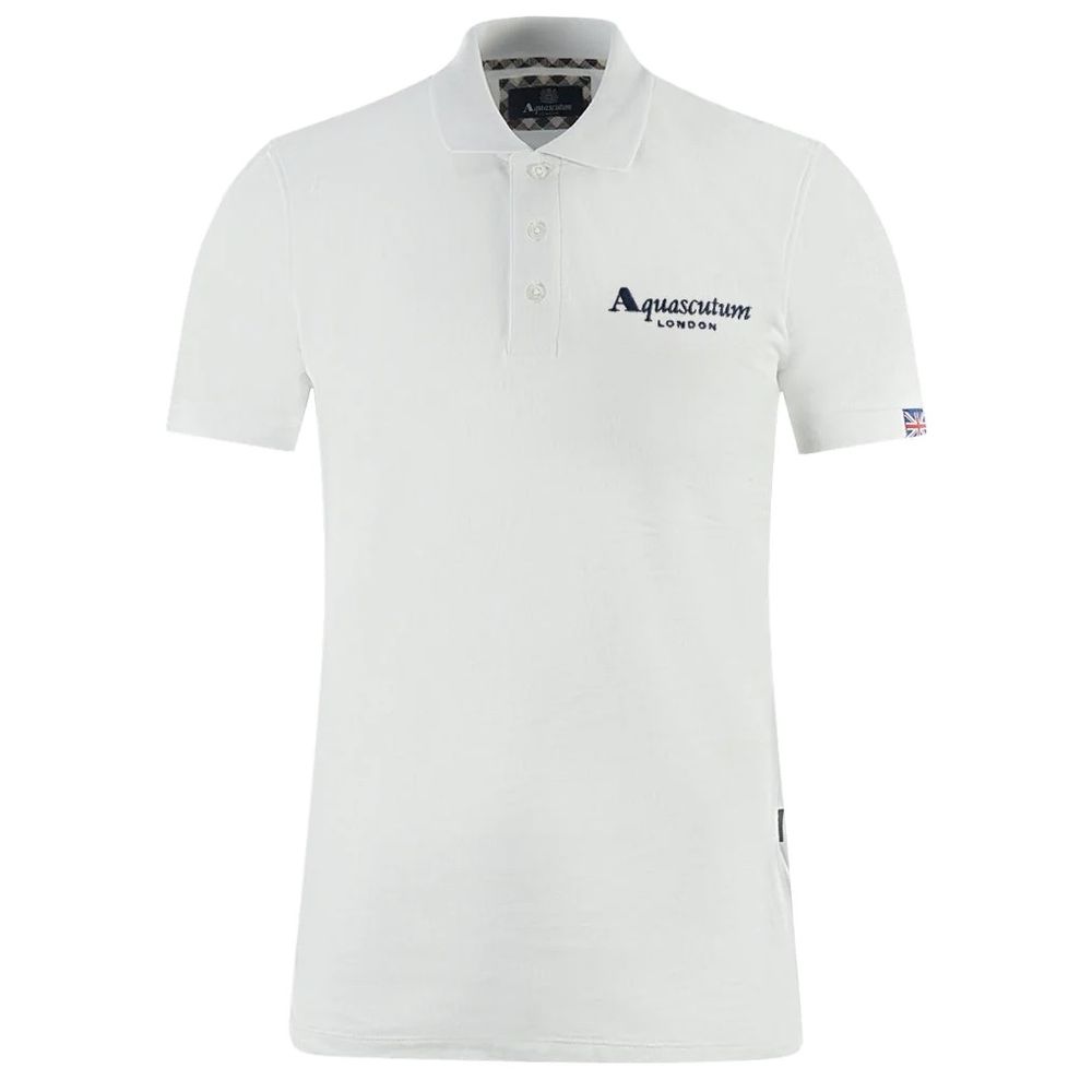 Aquascutum White Cotton Men Polo Shirt