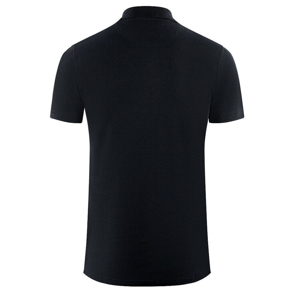 Aquascutum Black Cotton Men's Polo Shirt - Image 2