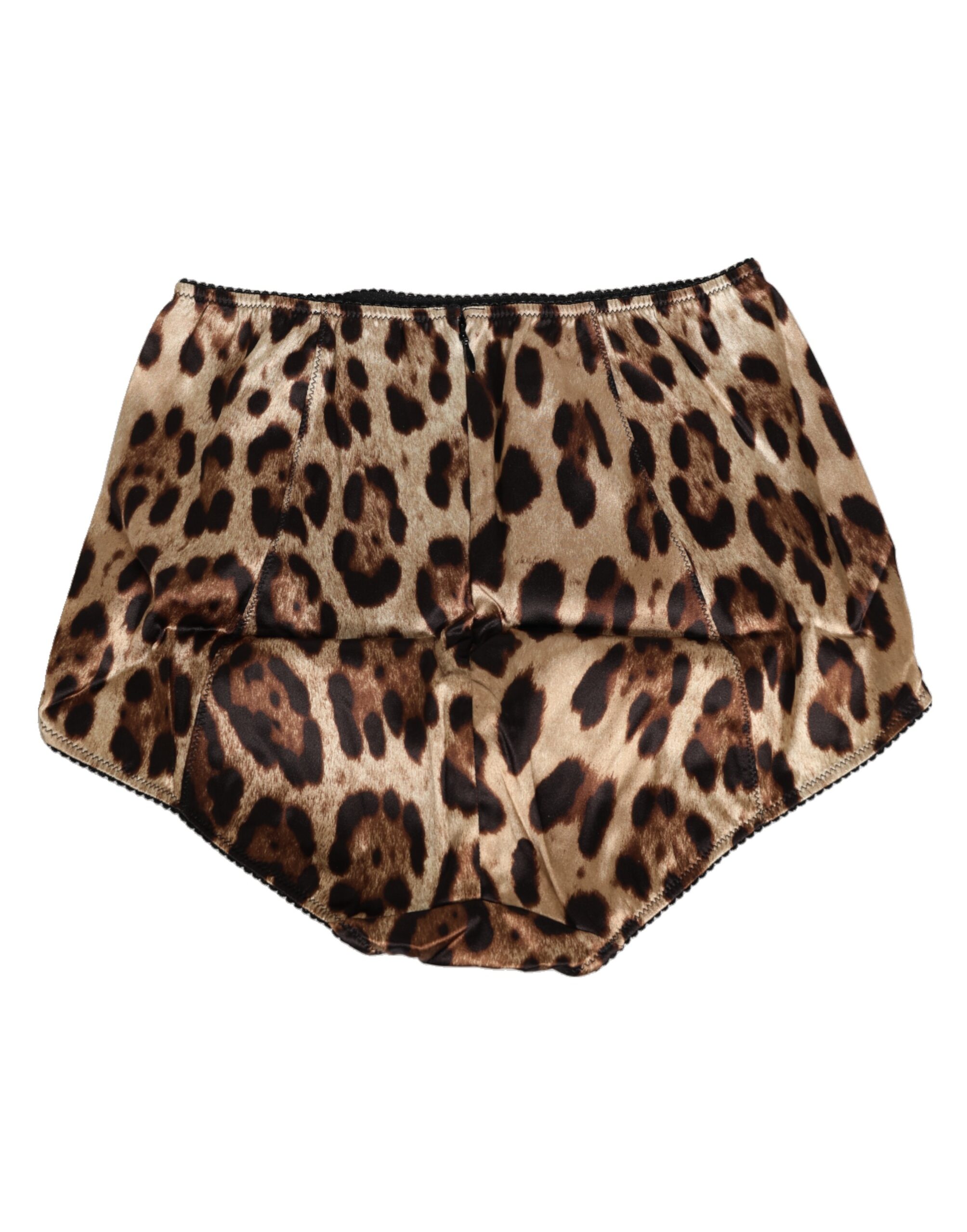 Dolce & Gabbana Multicolor Leopard Silk High Waist Girdle Underwear - Image 4