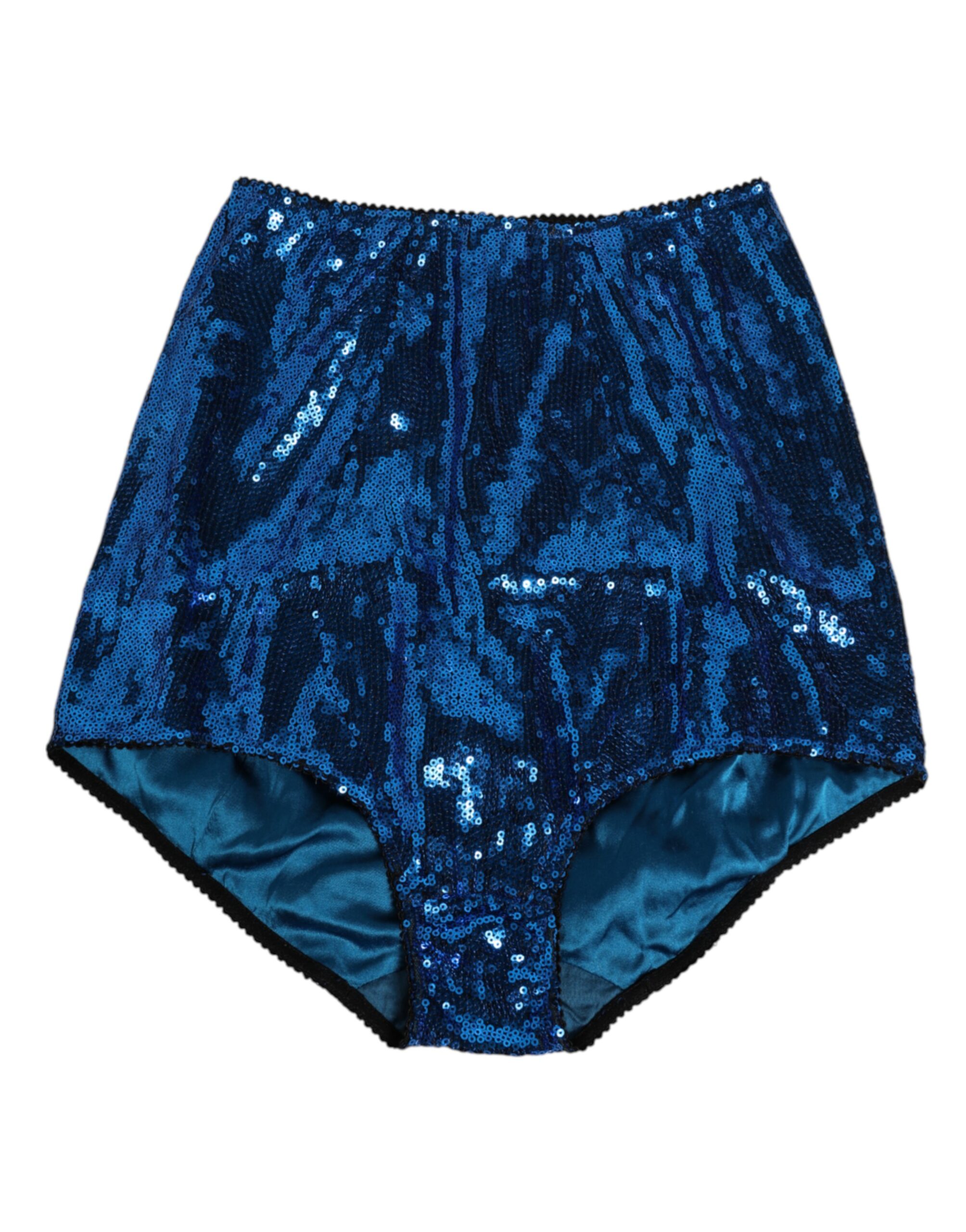 Dolce & Gabbana Blue Sequin Embellished High Waist Girdle Underwear - Image 2