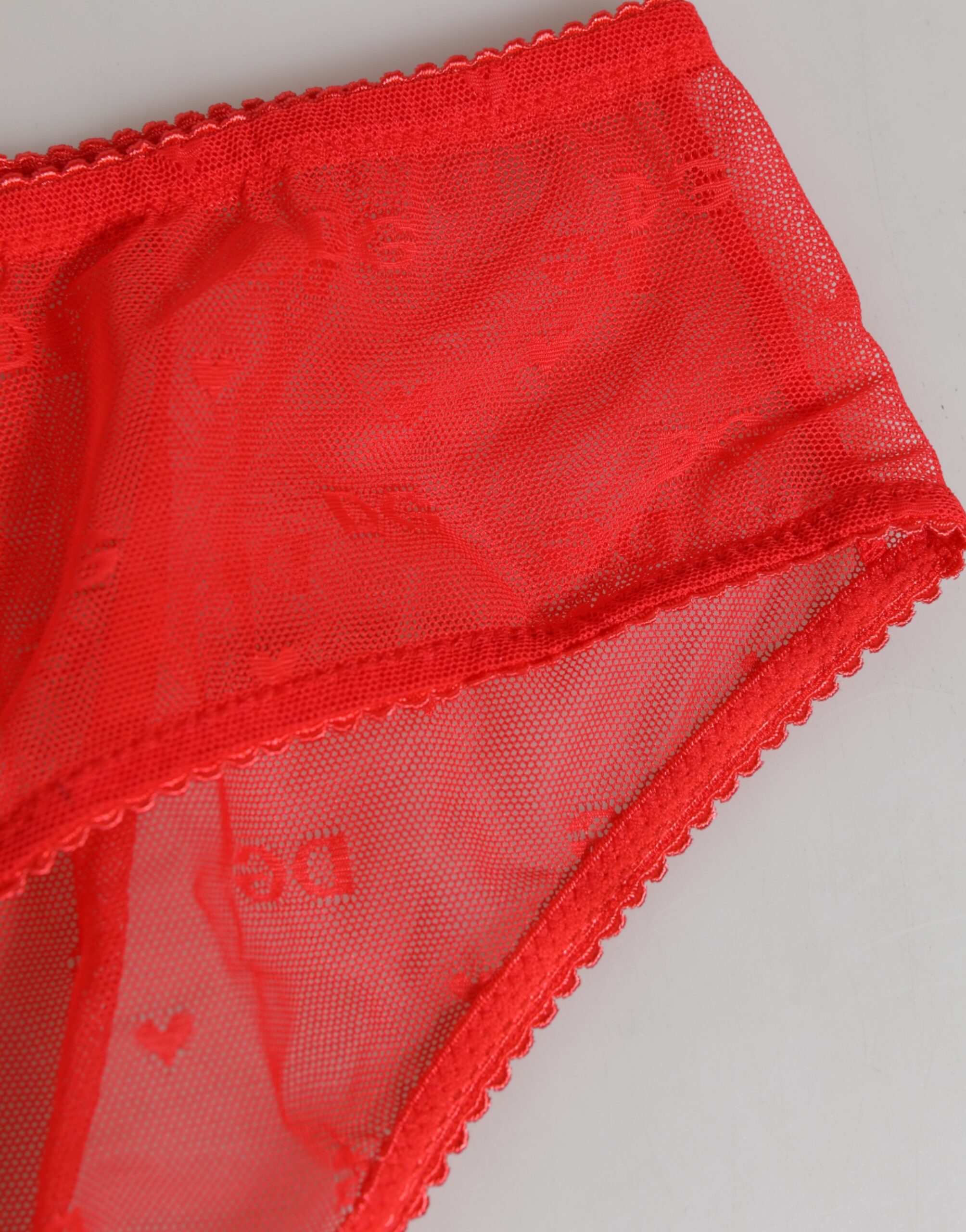 Dolce & Gabbana Red Nylon Sheer Mesh Lace Brief Panty Underwear - Image 3