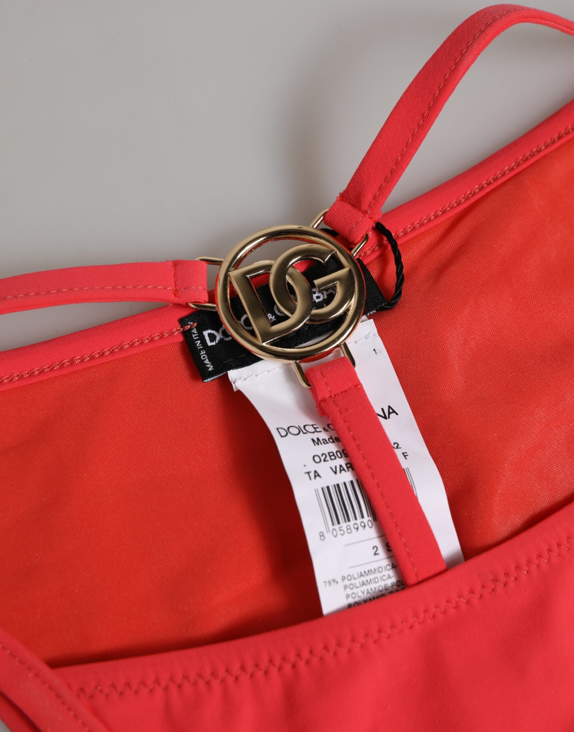 Dolce & Gabbana Red Nylon Stretch Tanga Brief Panty Underwear - Image 3