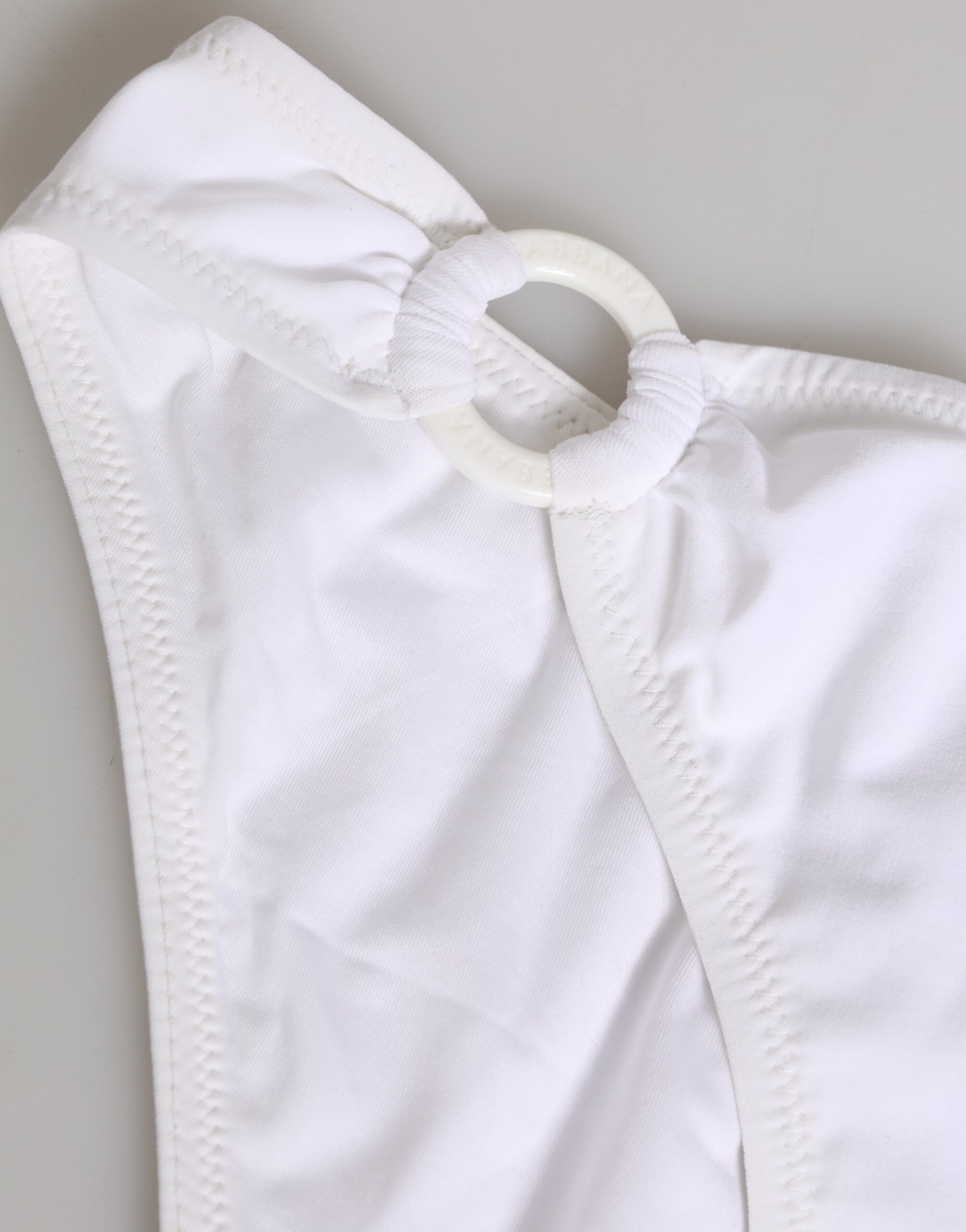 Dolce & Gabbana White Logo Swimsuit 2 Piece Top Bottom Swimwear - Image 4