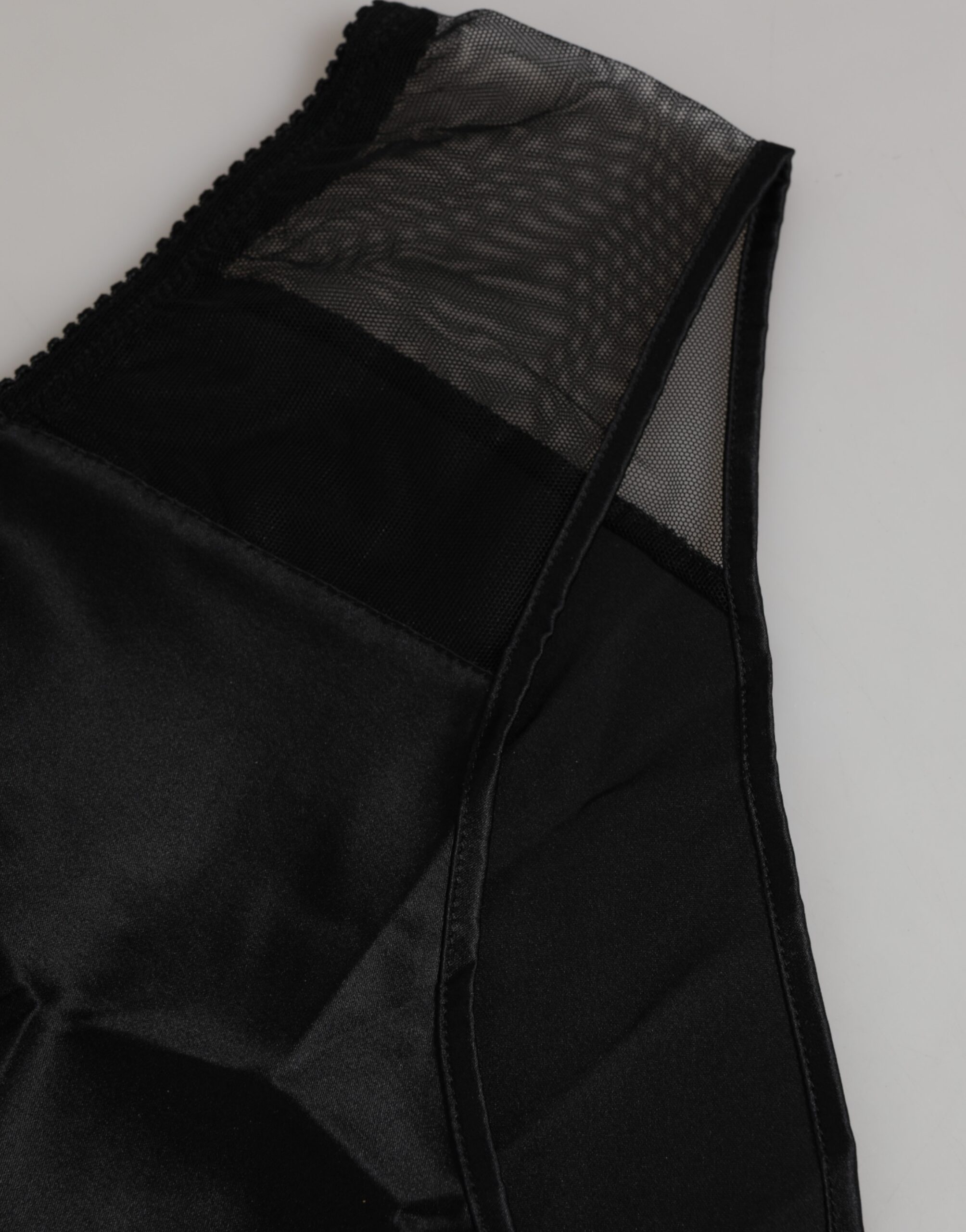 Dolce & Gabbana Black Silk Stretch High Waist Panty Underwear - Image 3