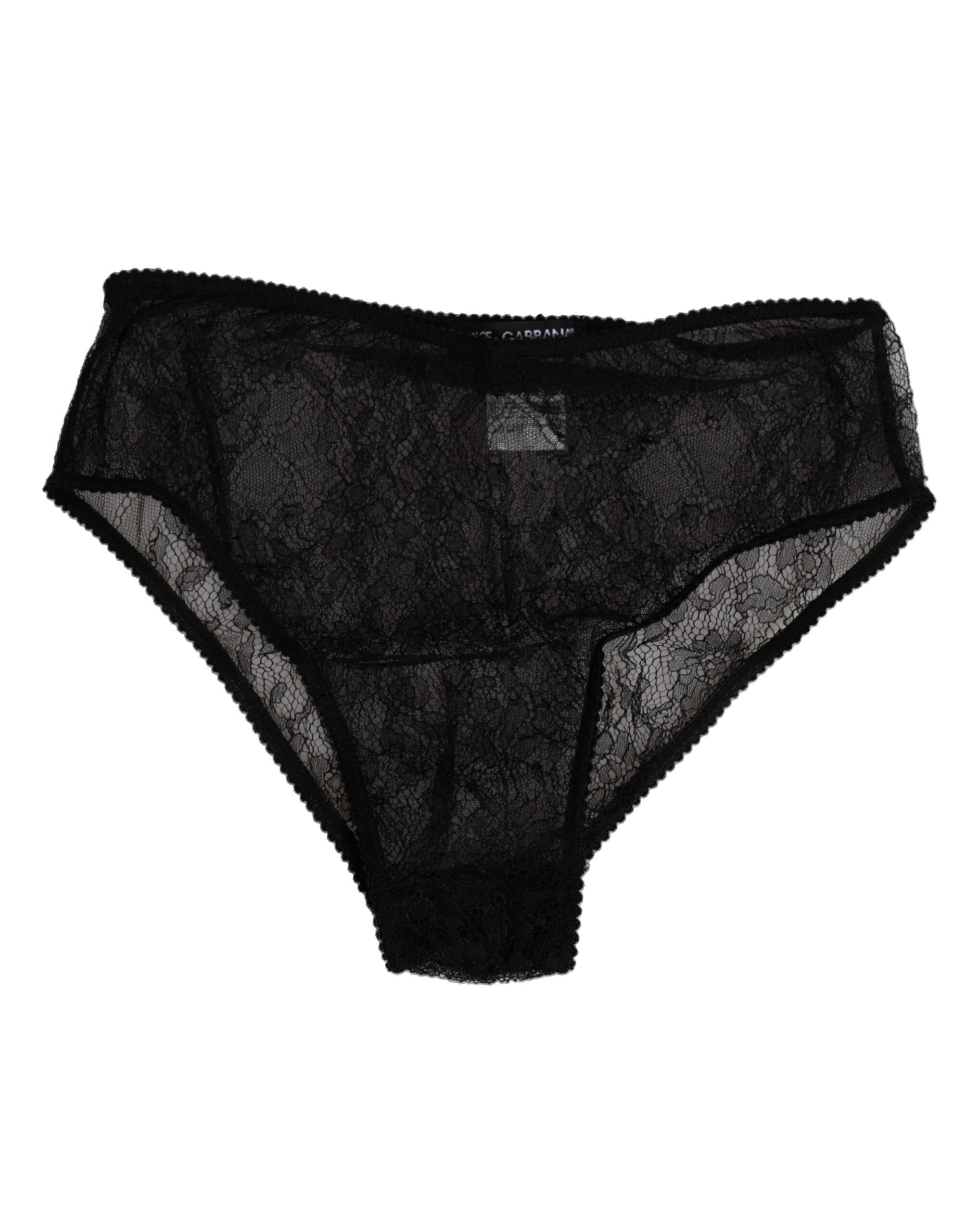 Dolce & Gabbana Black Nylon Stretch High Waist Panty Underwear - Image 2
