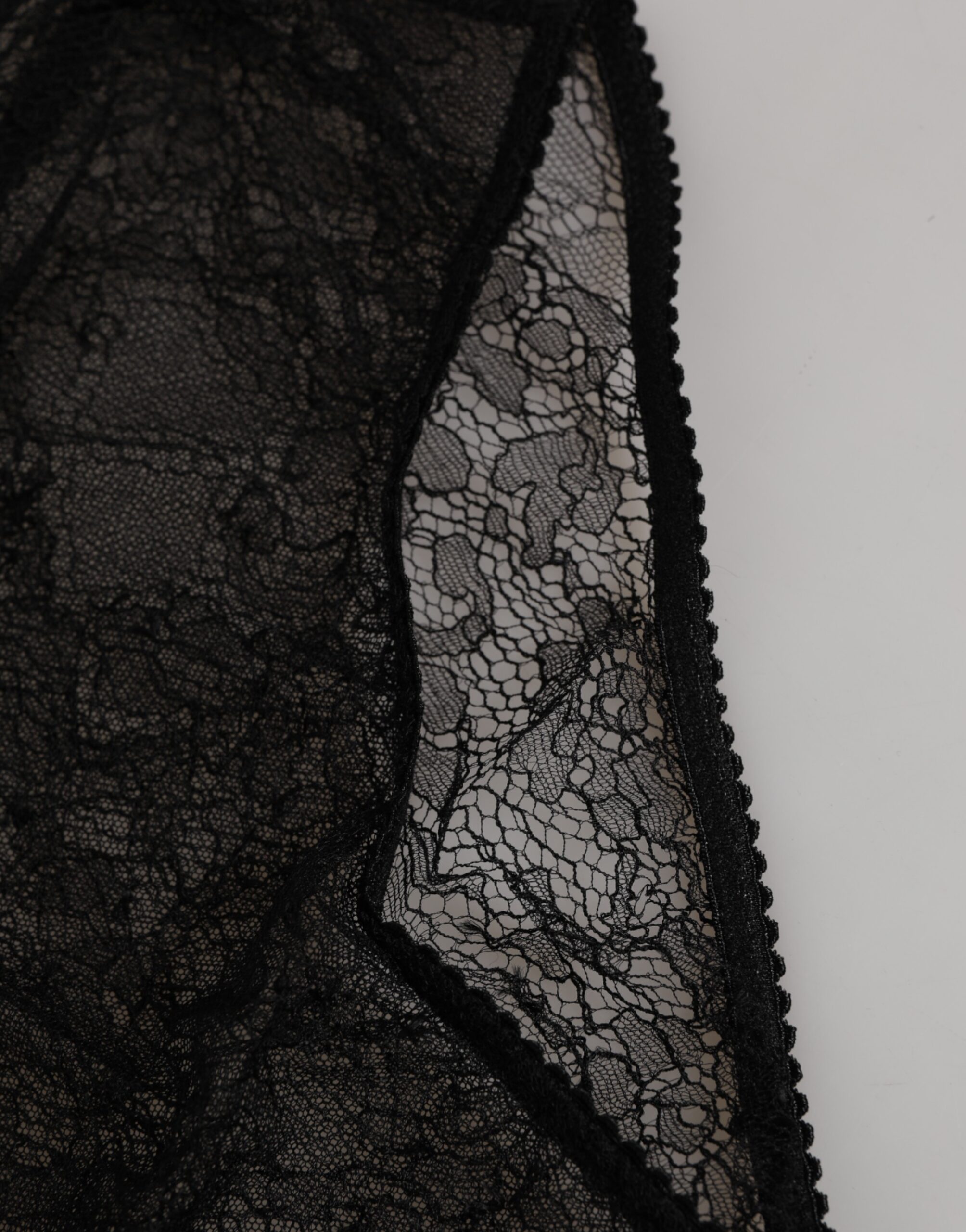 Dolce & Gabbana Black Nylon Stretch High Waist Panty Underwear - Image 3