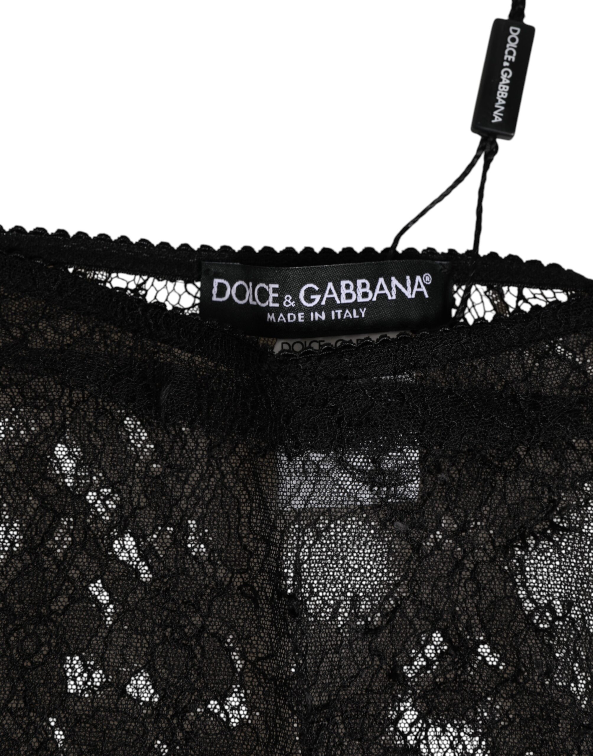 Dolce & Gabbana Black Nylon Stretch High Waist Panty Underwear - Image 4